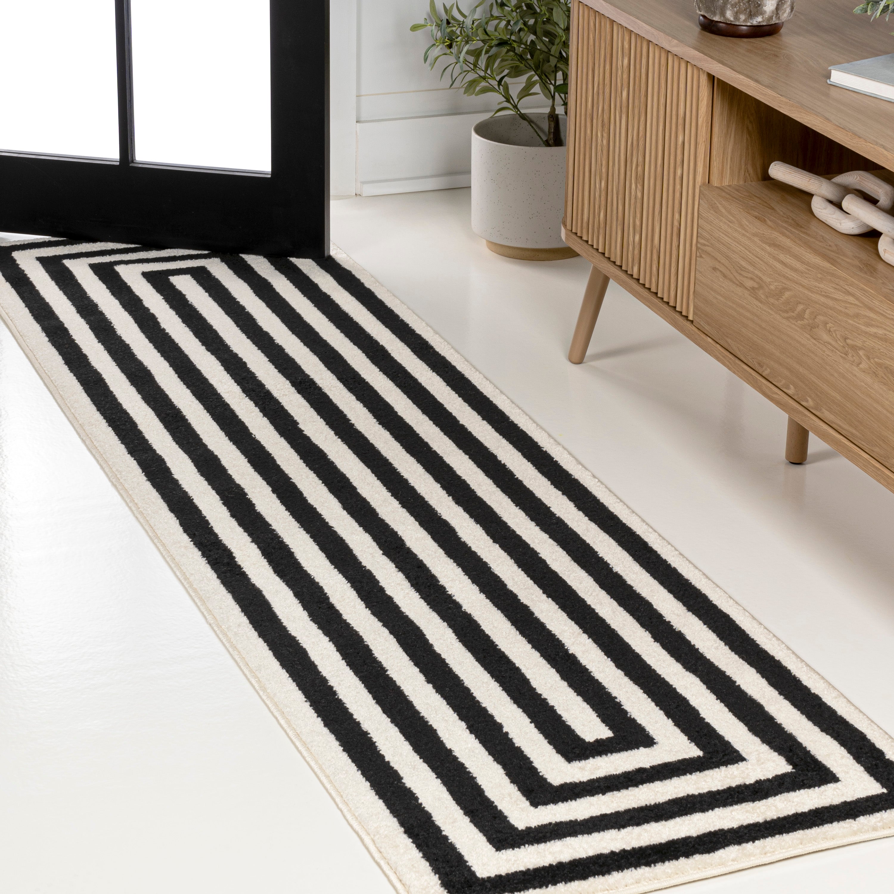 Bandol Modern Classic Mitre Stripe Runner Rug