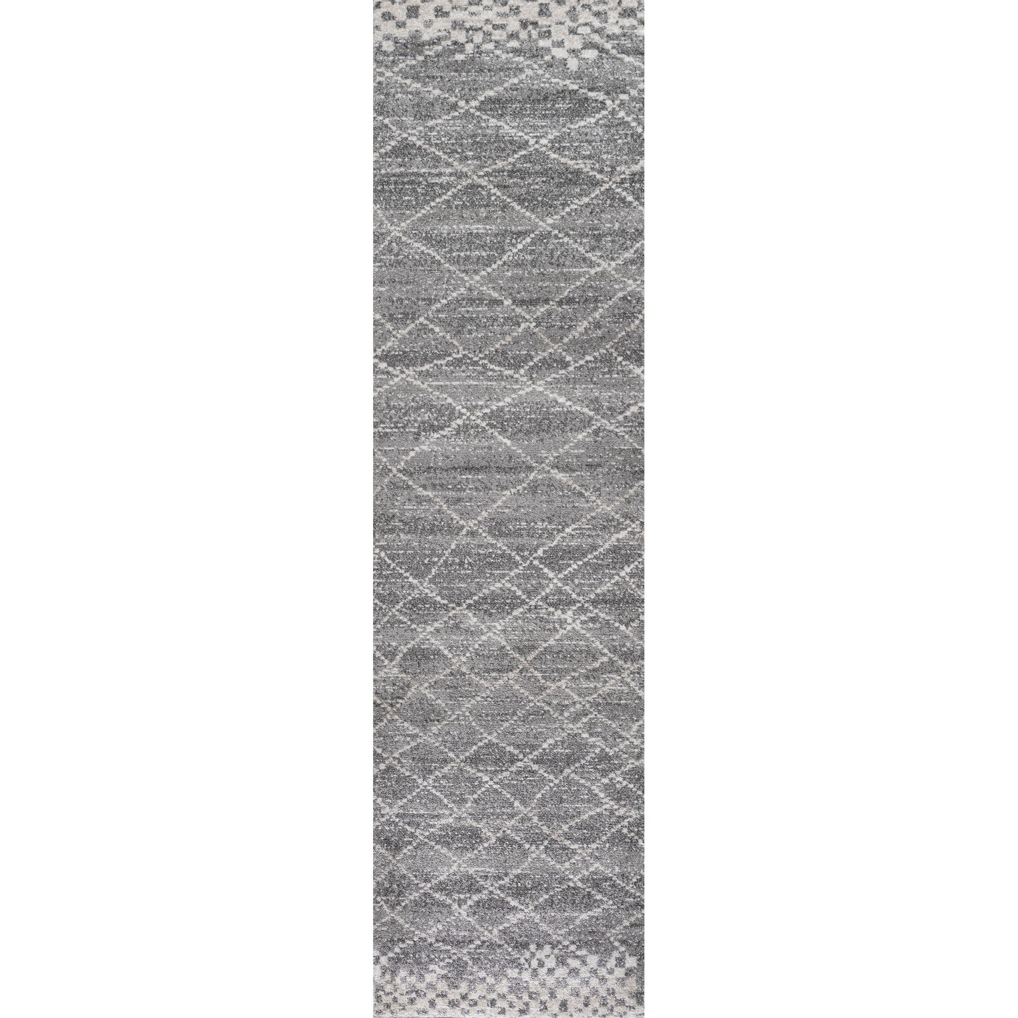 Asilah Moroccan Modern Diamond Runner Rug