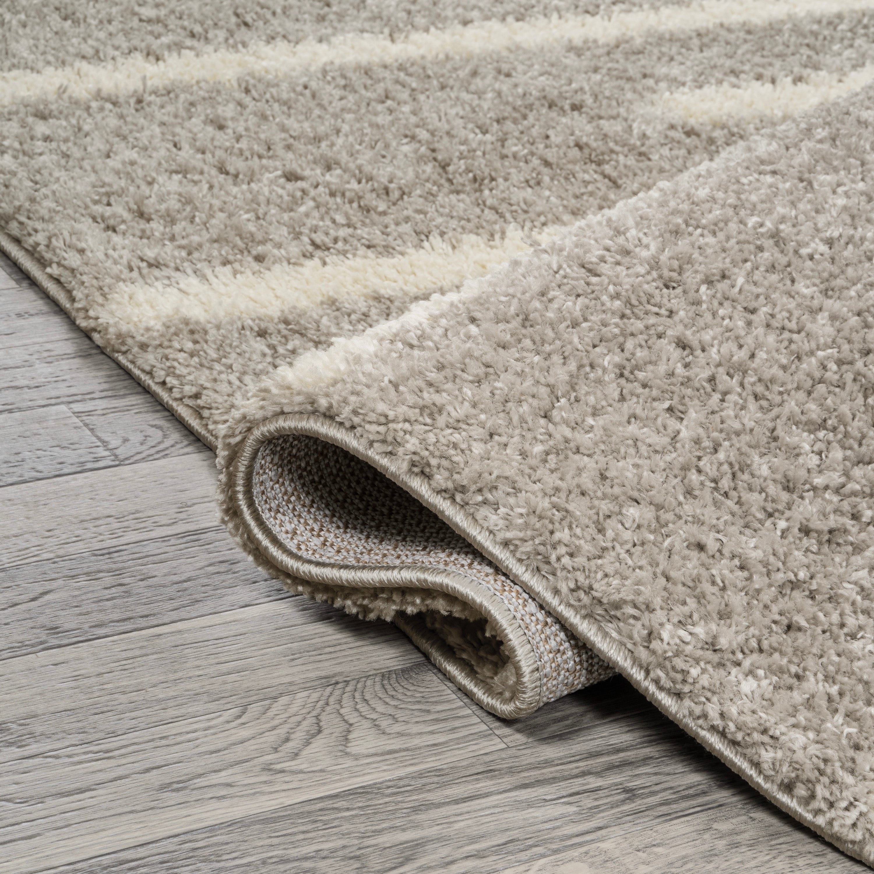 Alaro Berber Stripe Shag Runner Rug