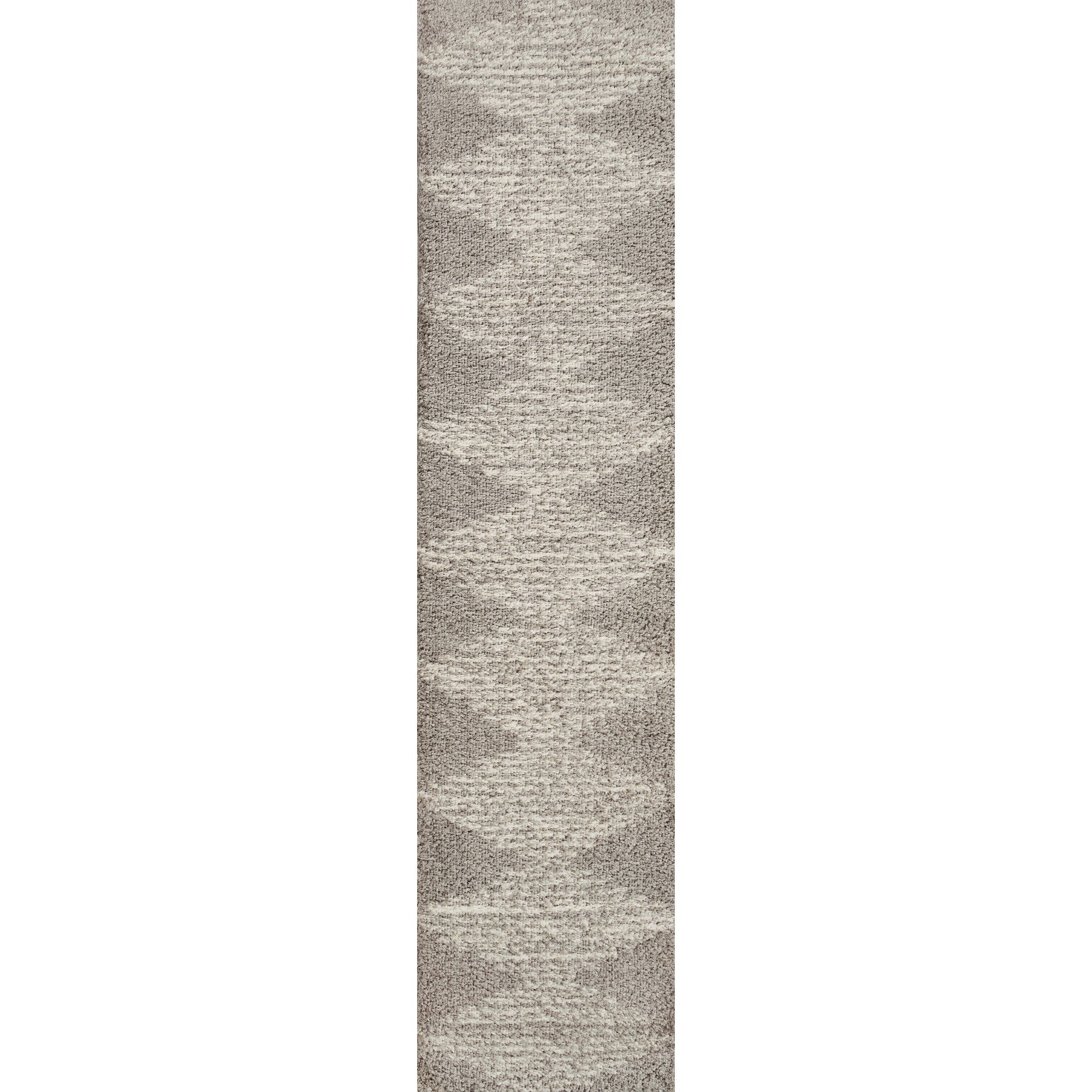 Elm Diamond Stripe Geometric Shag Runner Rug