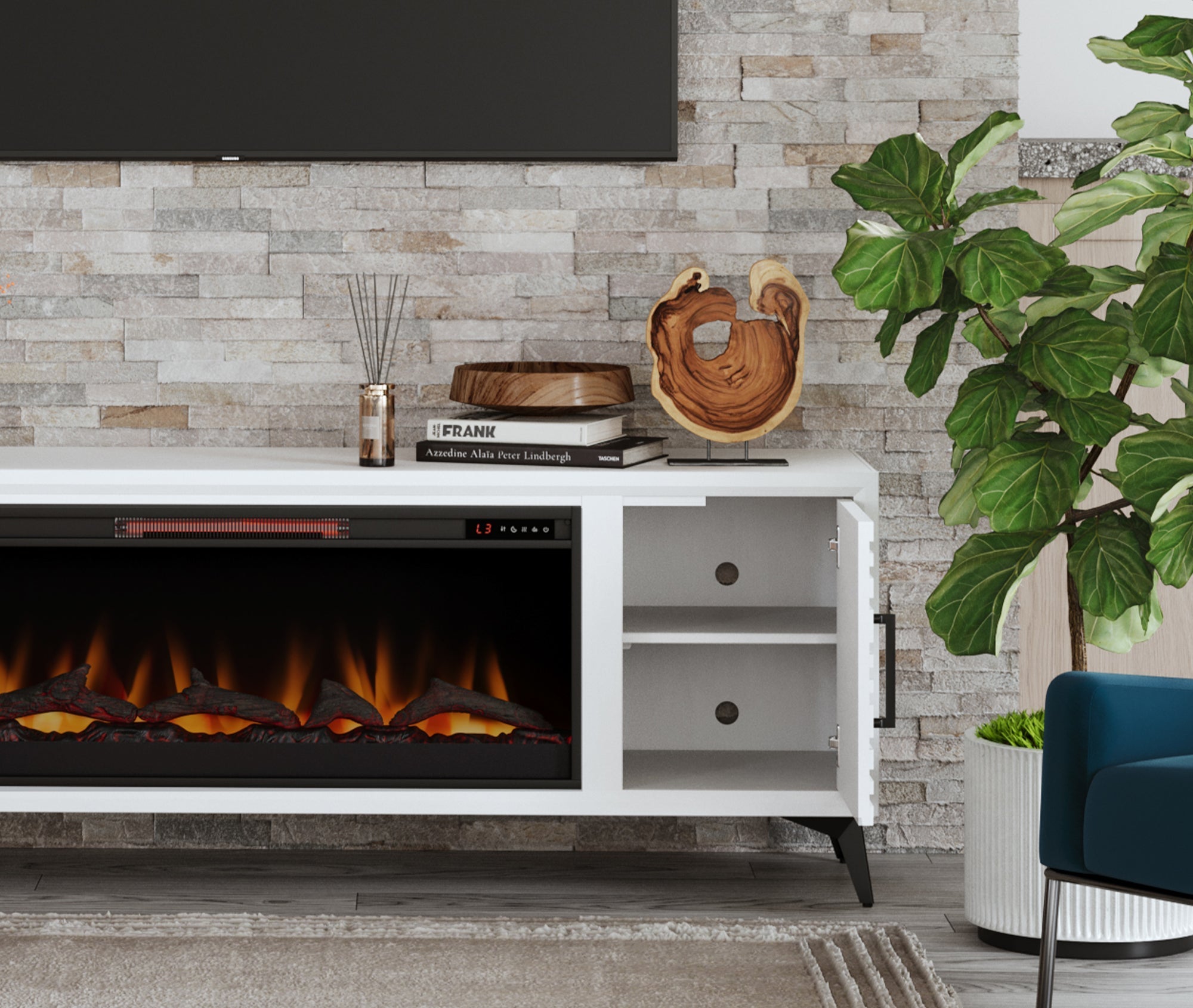 78" Malibu Fireplace TV Stand