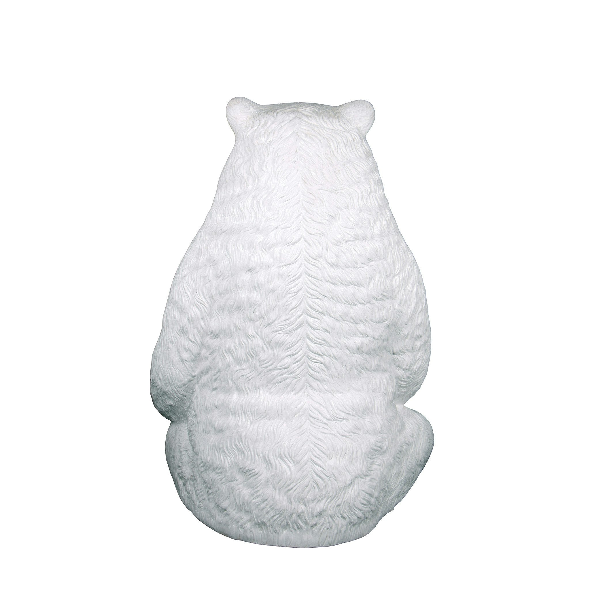 Sitting Pretty Oversized Polar Bear Statue with Paw Seat