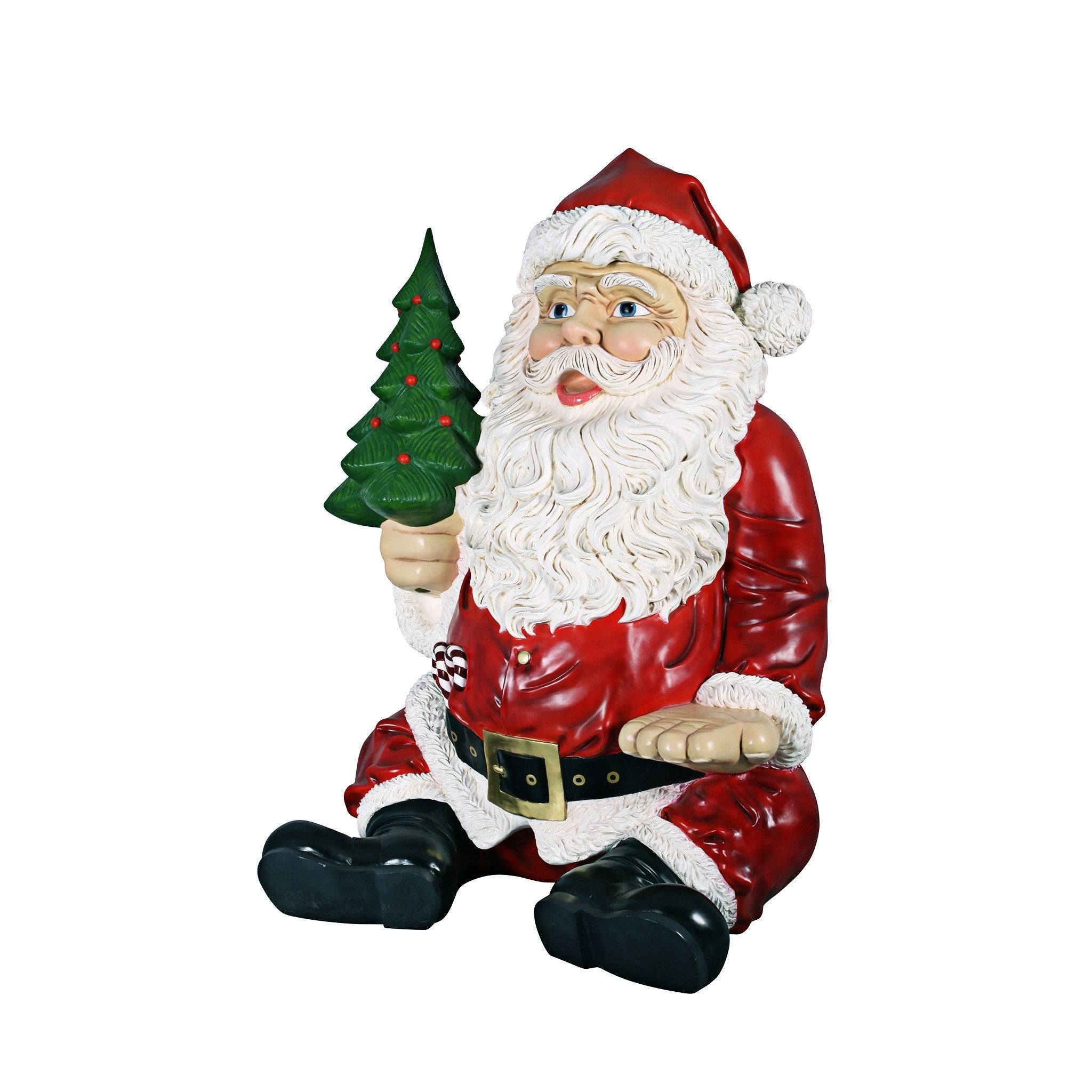 Giant Sitting Santa Claus Statue with Hand Seat