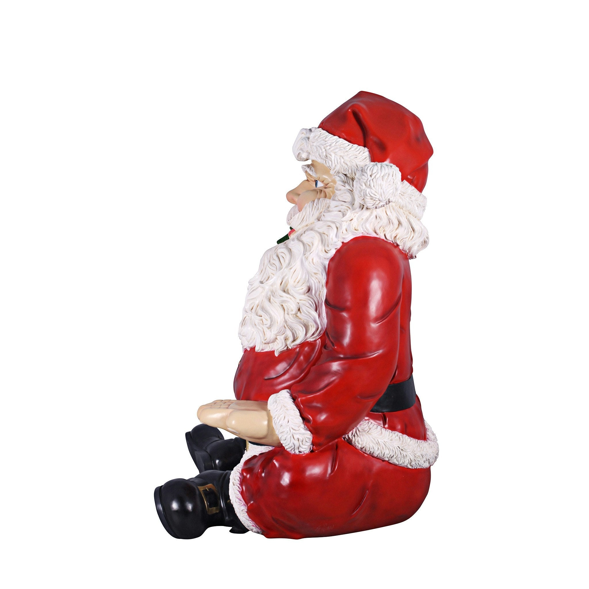 Giant Sitting Santa Claus Statue with Hand Seat