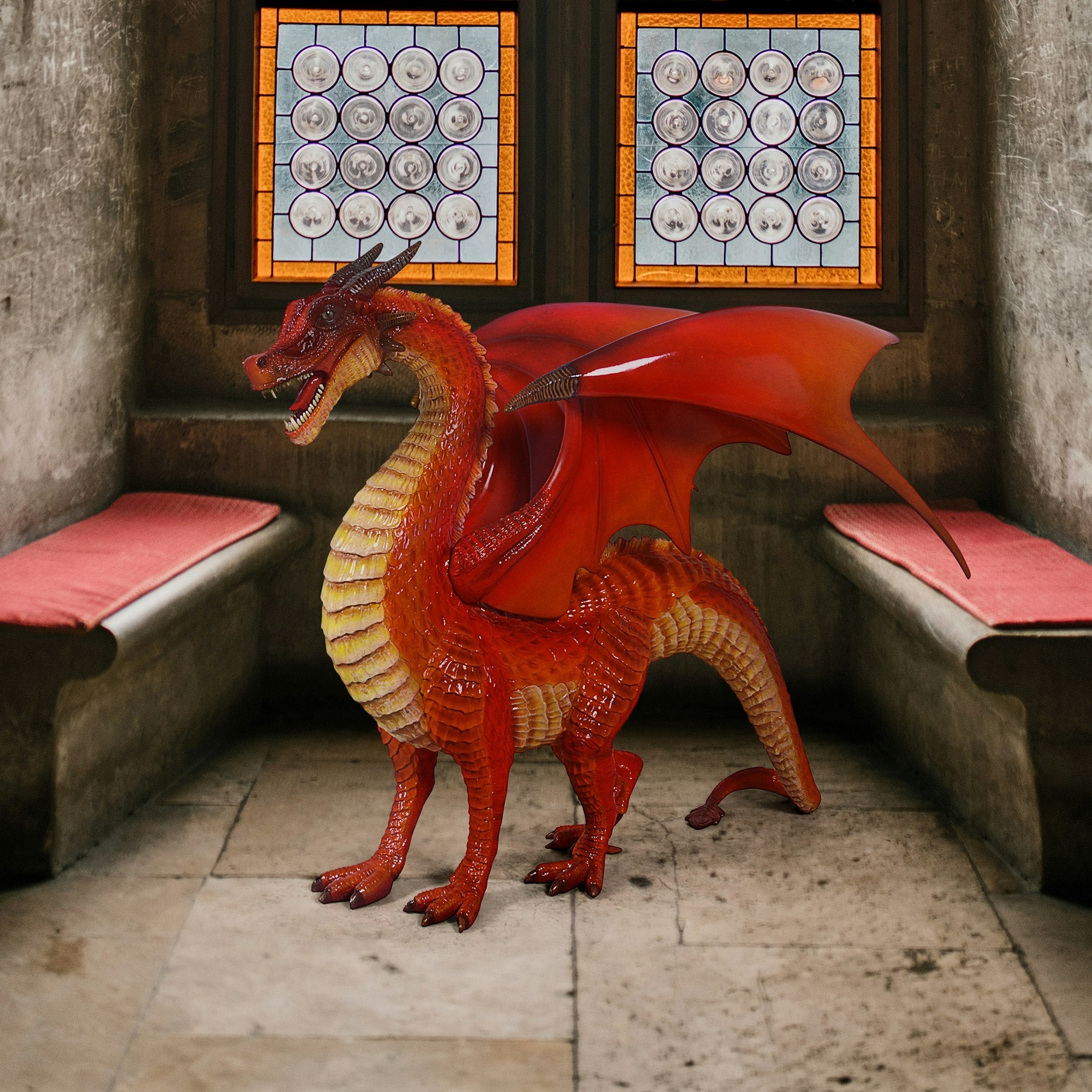 New Dragon Red Welsh Statue: Large