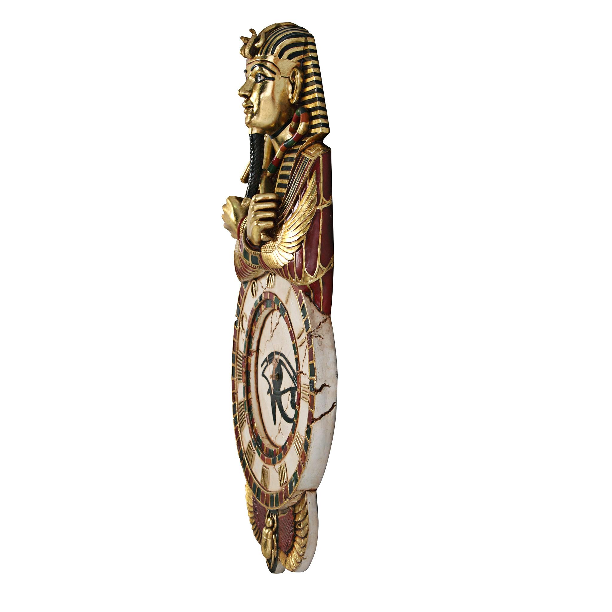 Medinet Habu Sculptural Egyptian Wall Clock