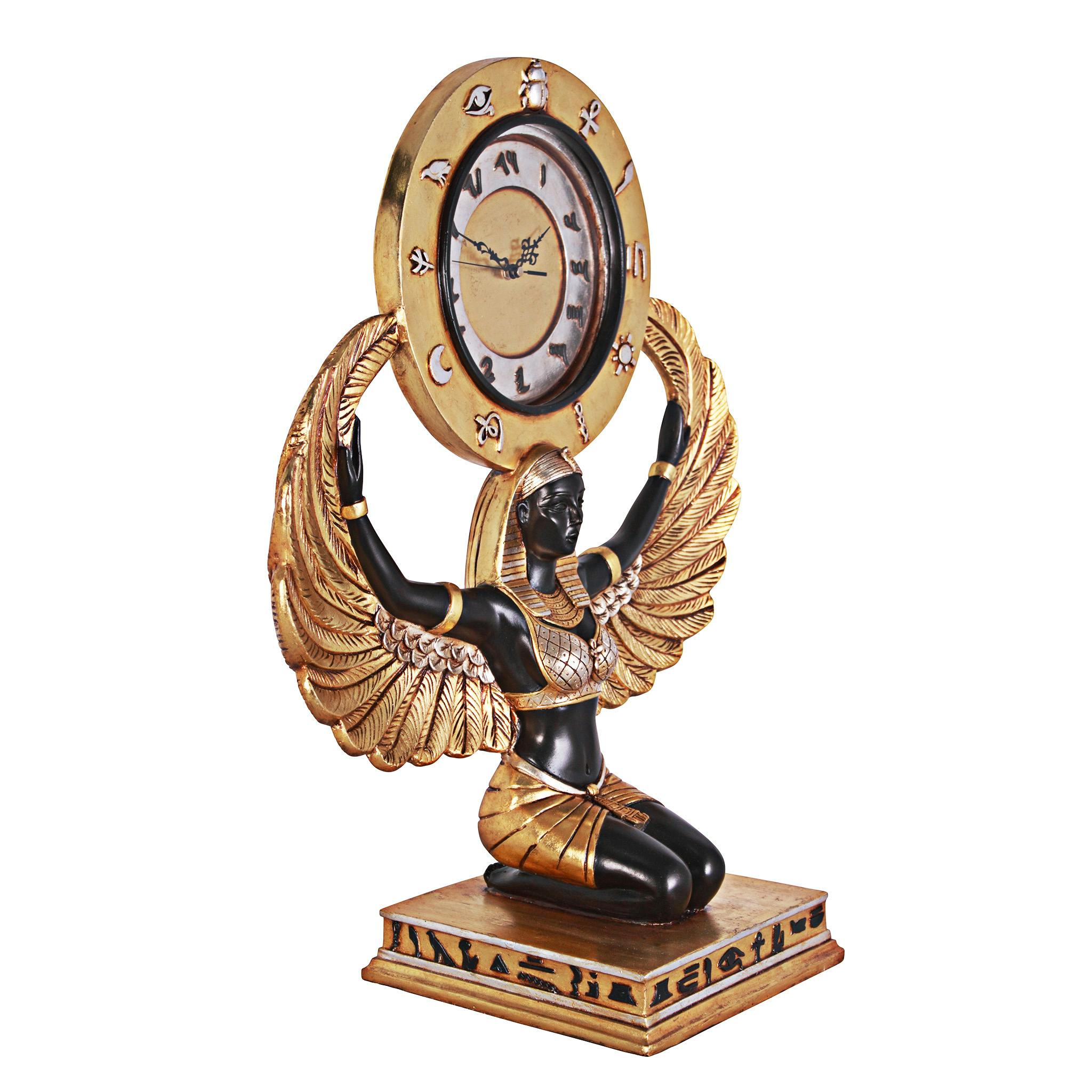 Egyptian Goddess Isis: Grand-Scale Clock Statue