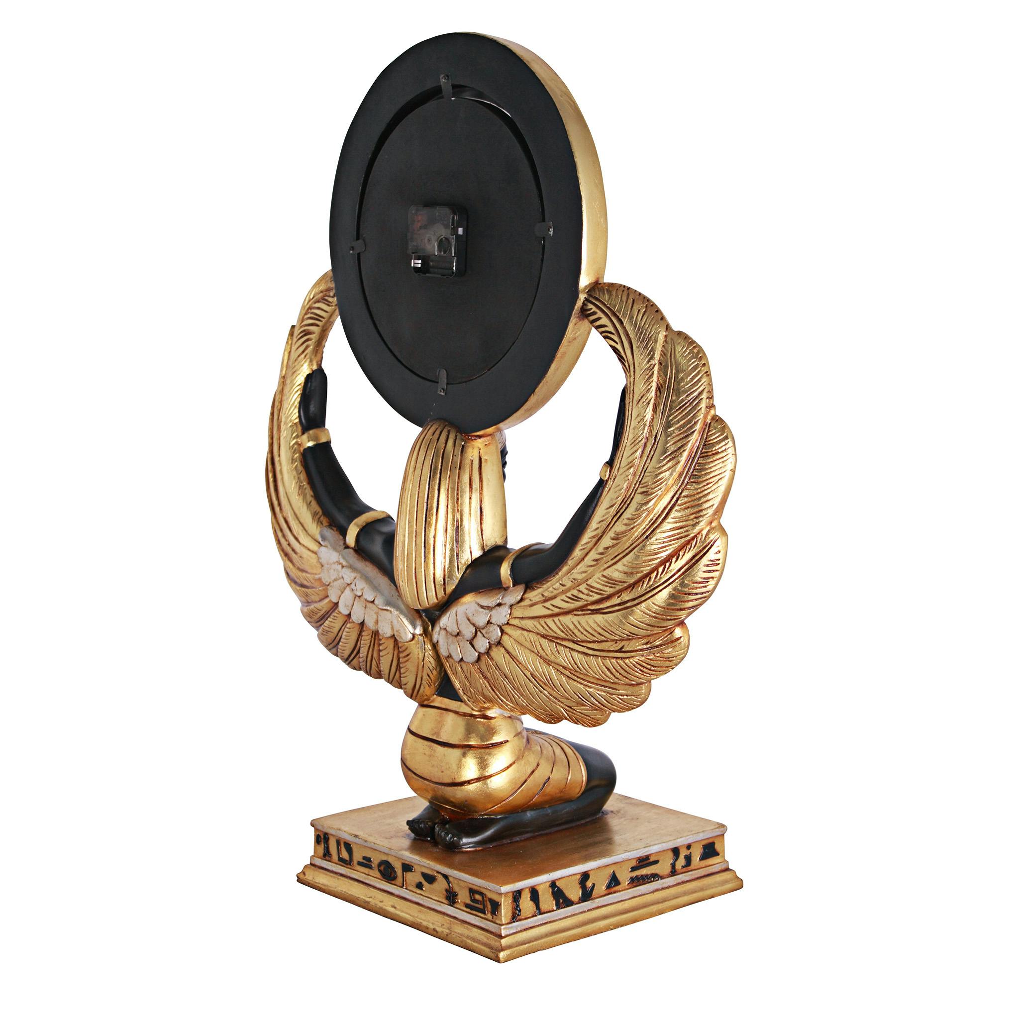 Egyptian Goddess Isis: Grand-Scale Clock Statue