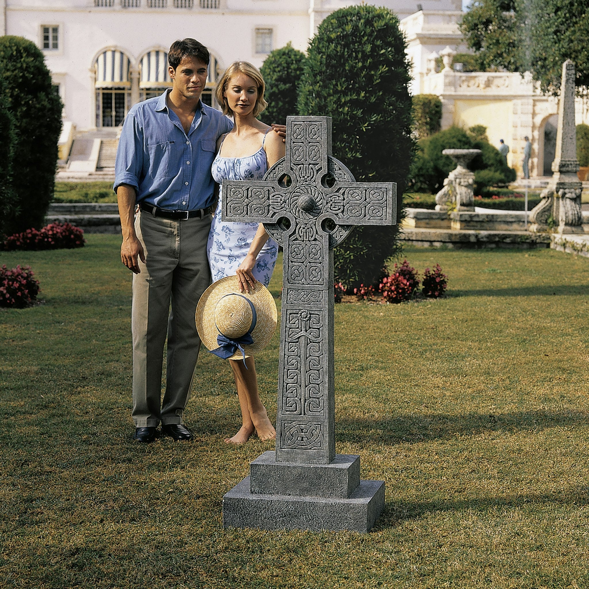 Full-Size Chisholm Highland Celtic Cross Statue