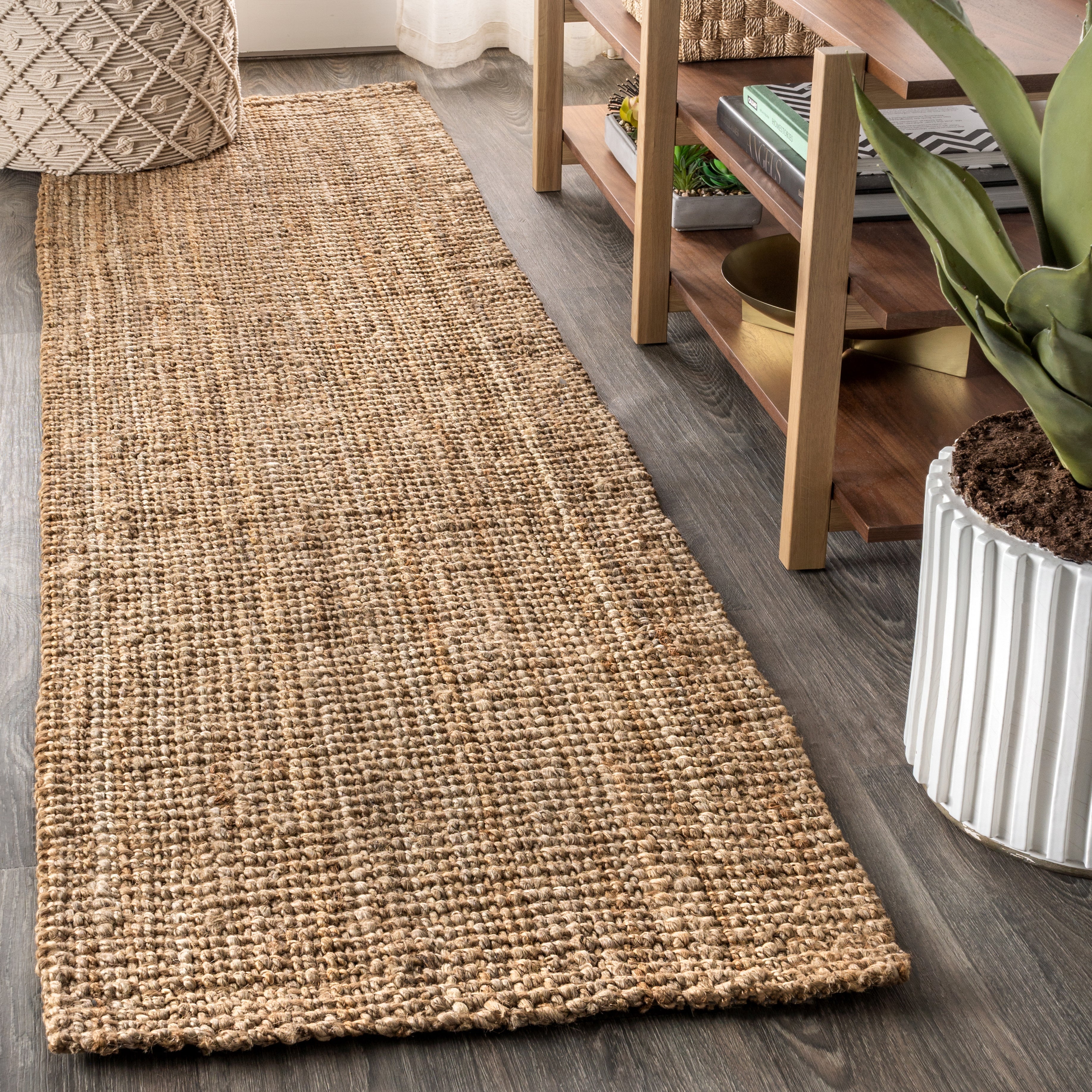 Pata Hand Woven Chunky Jute Runner Rug