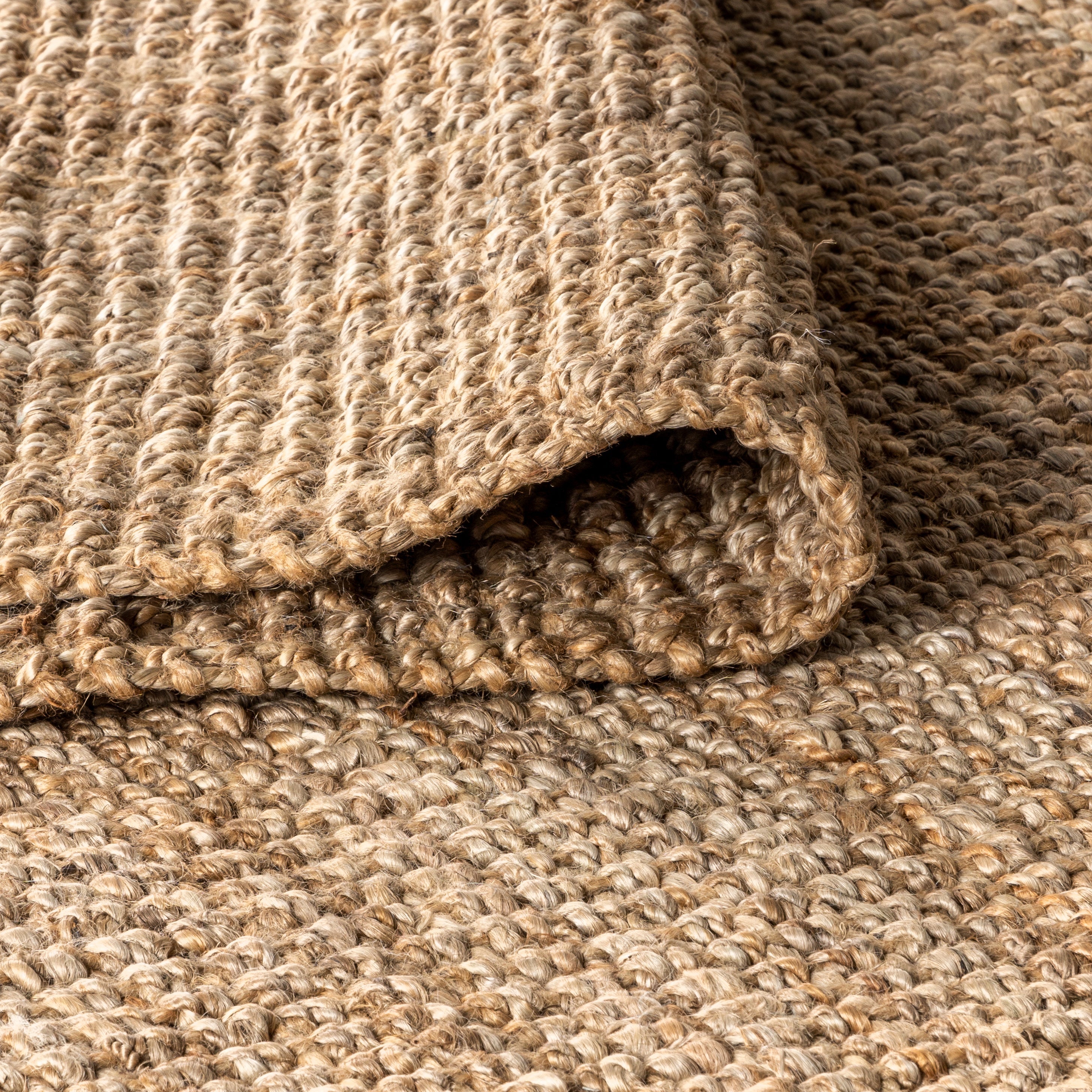 Pata Hand Woven Chunky Jute with Fringe Runner Rug