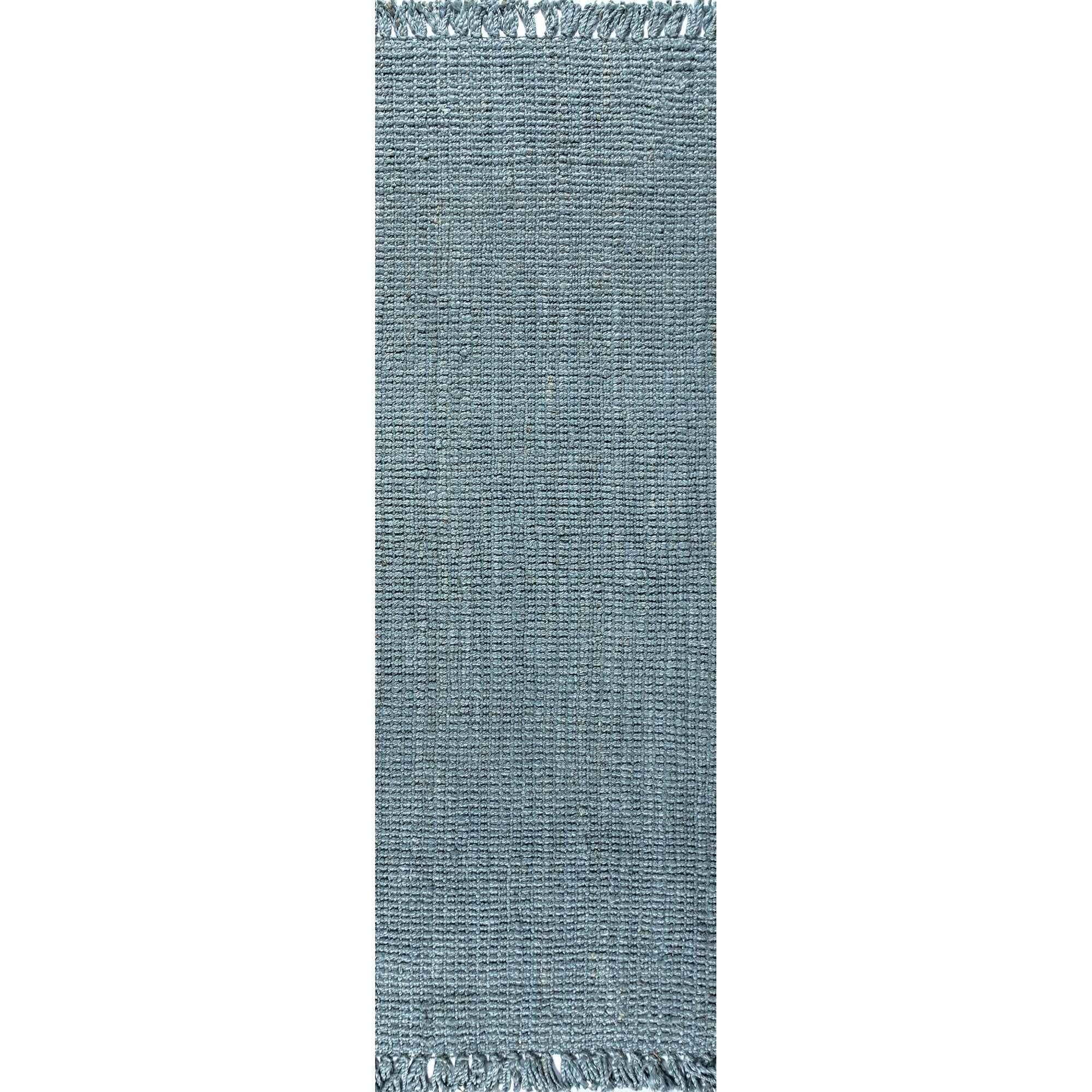 Pata Hand Woven Chunky Jute with Fringe Runner Rug