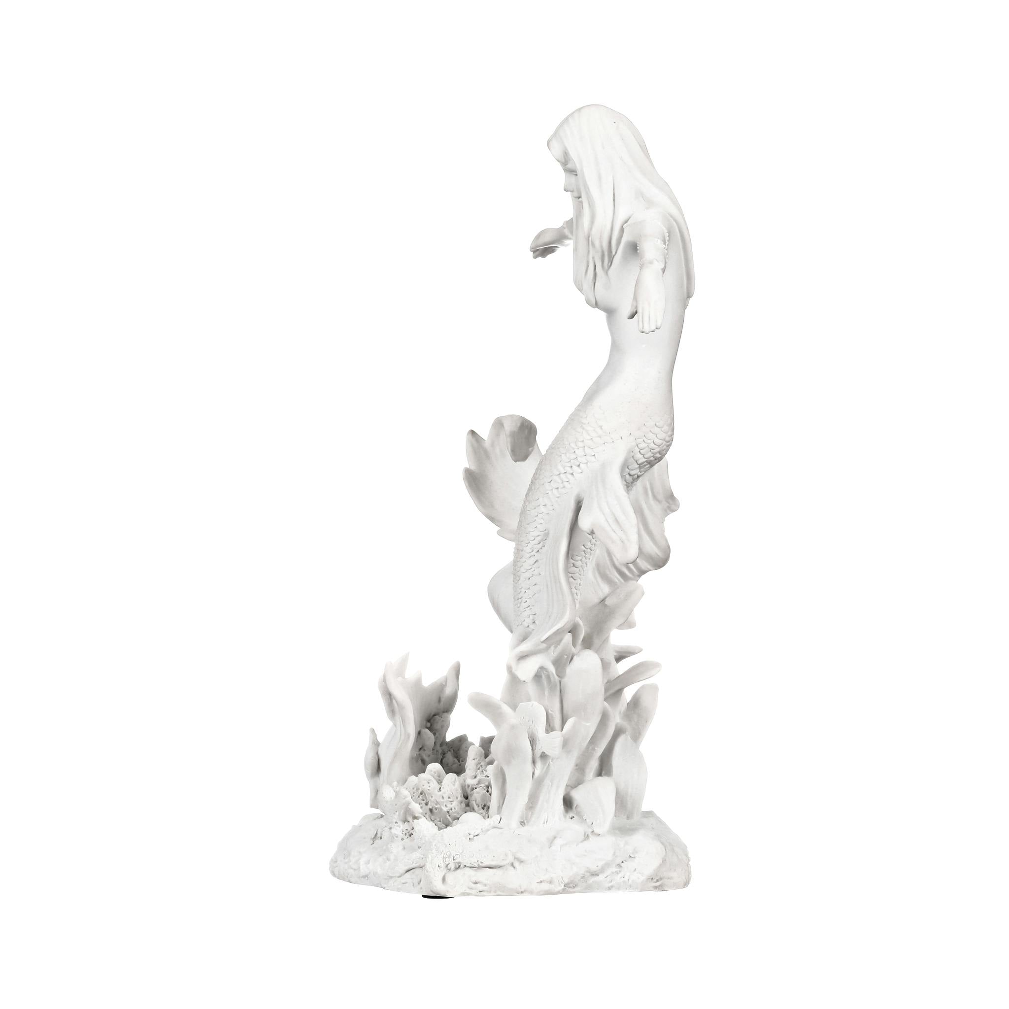 Ocean's Queen Mermaid: Bonded Marble Resin Statue