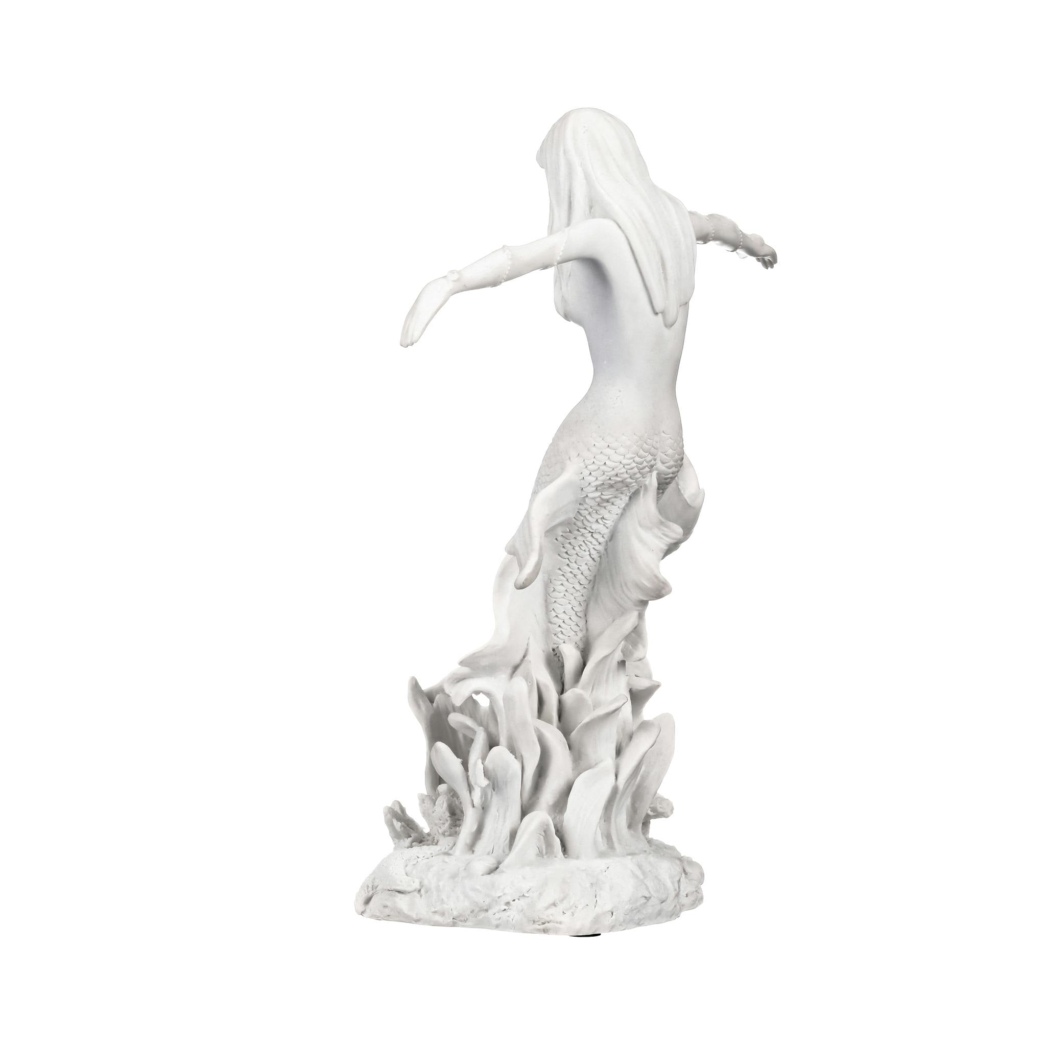 Ocean's Queen Mermaid: Bonded Marble Resin Statue