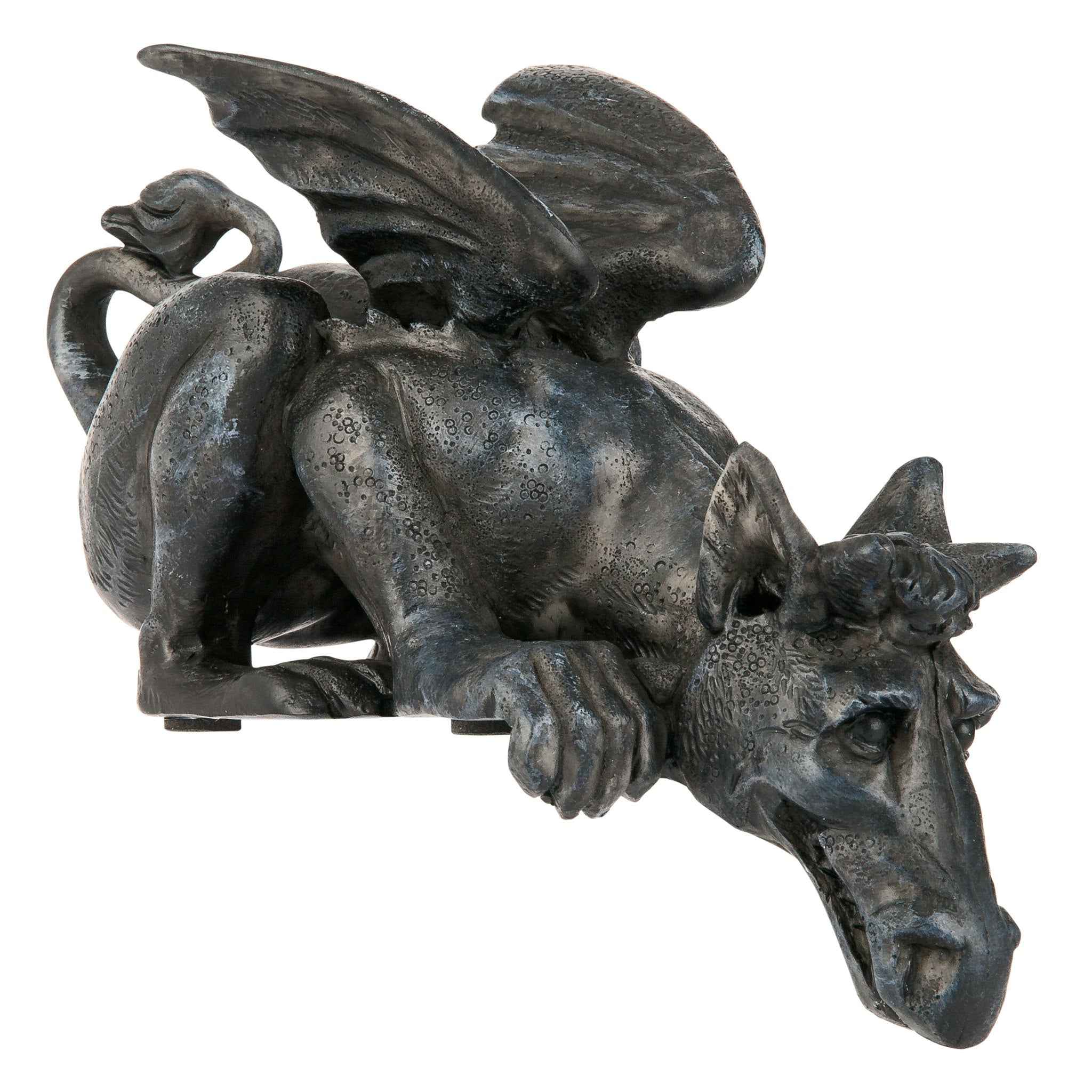 Whittingford the Chagrined Sitting Dragon Sculpture: Set of Two