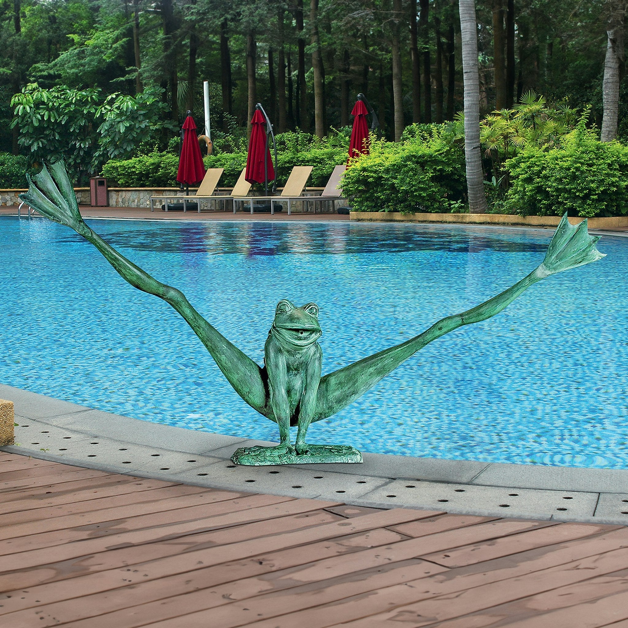 Crazy Legs, Leap Frog Bronze Garden Statue: Giant