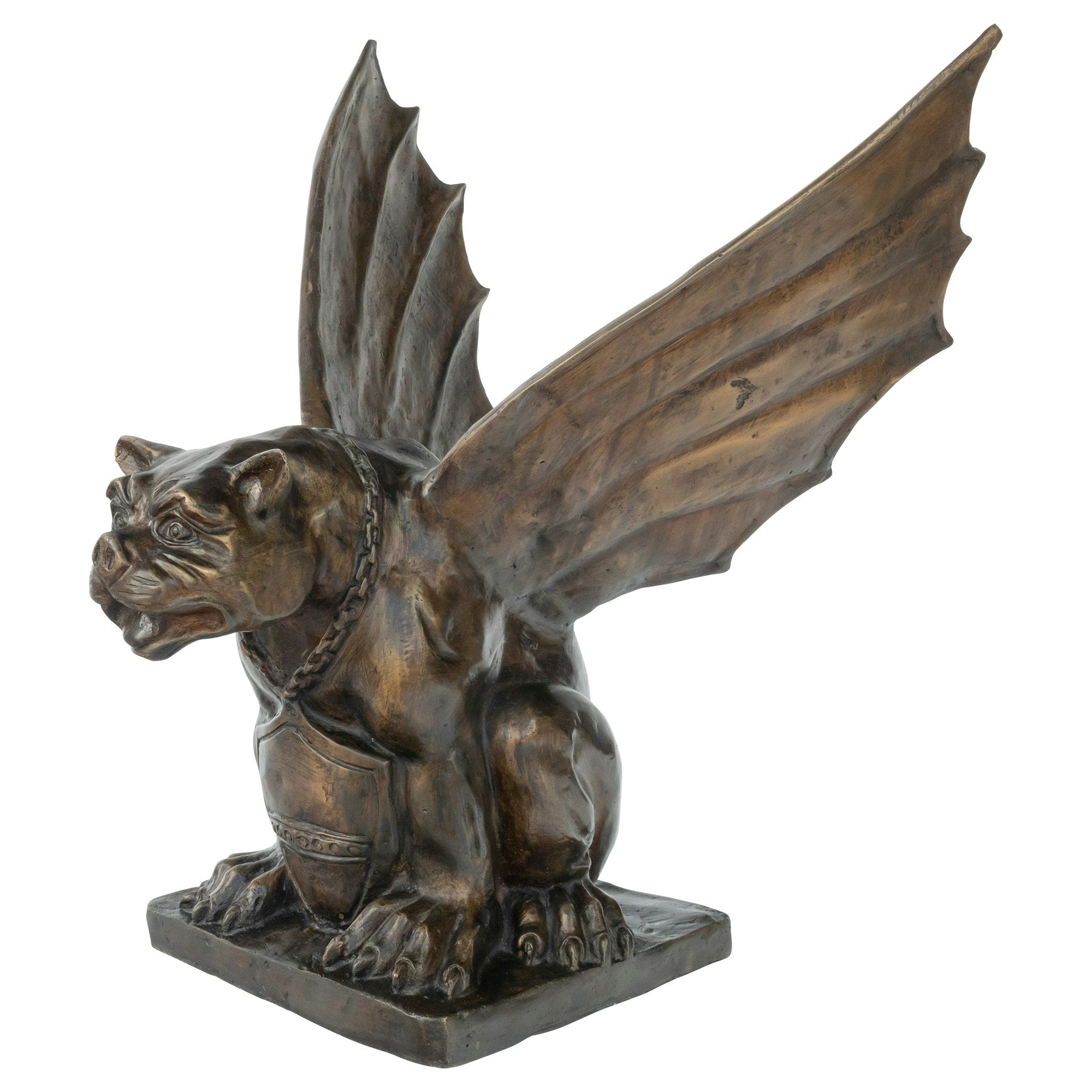 Winged Gargoyle of Naples Bronze Garden Statue
