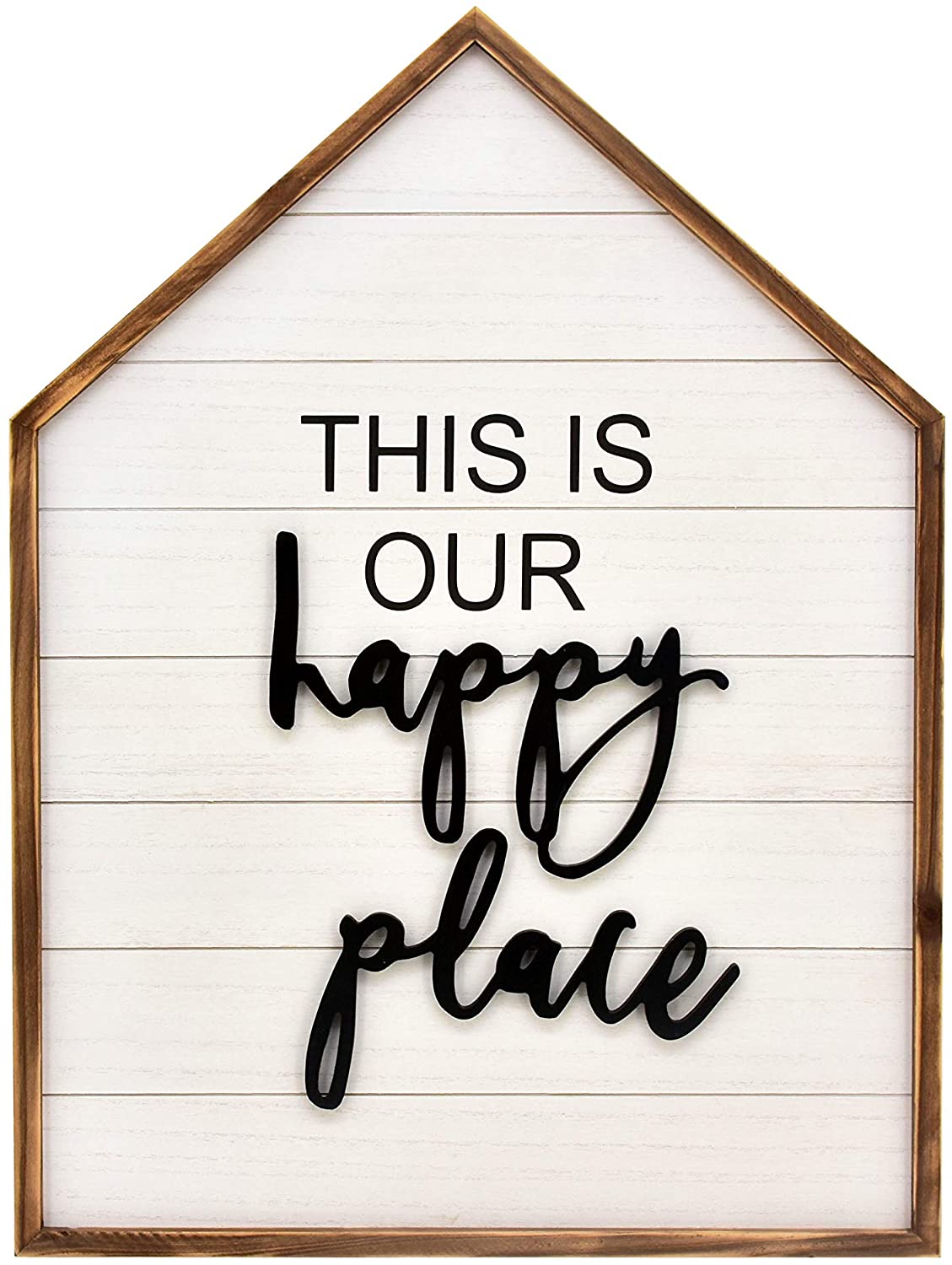 This is Our Happy Place Wood Framed Family Sign