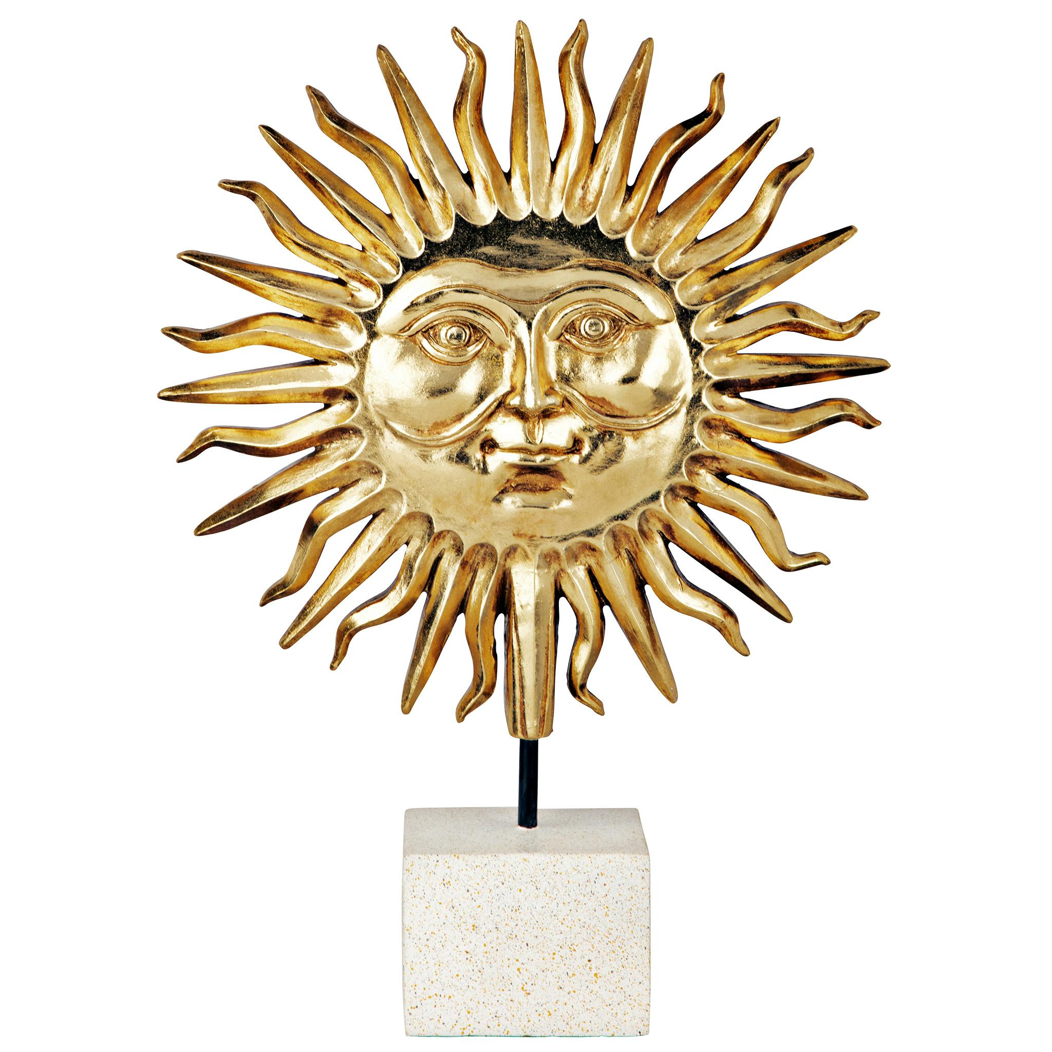 Golden Life Force Sun Statue