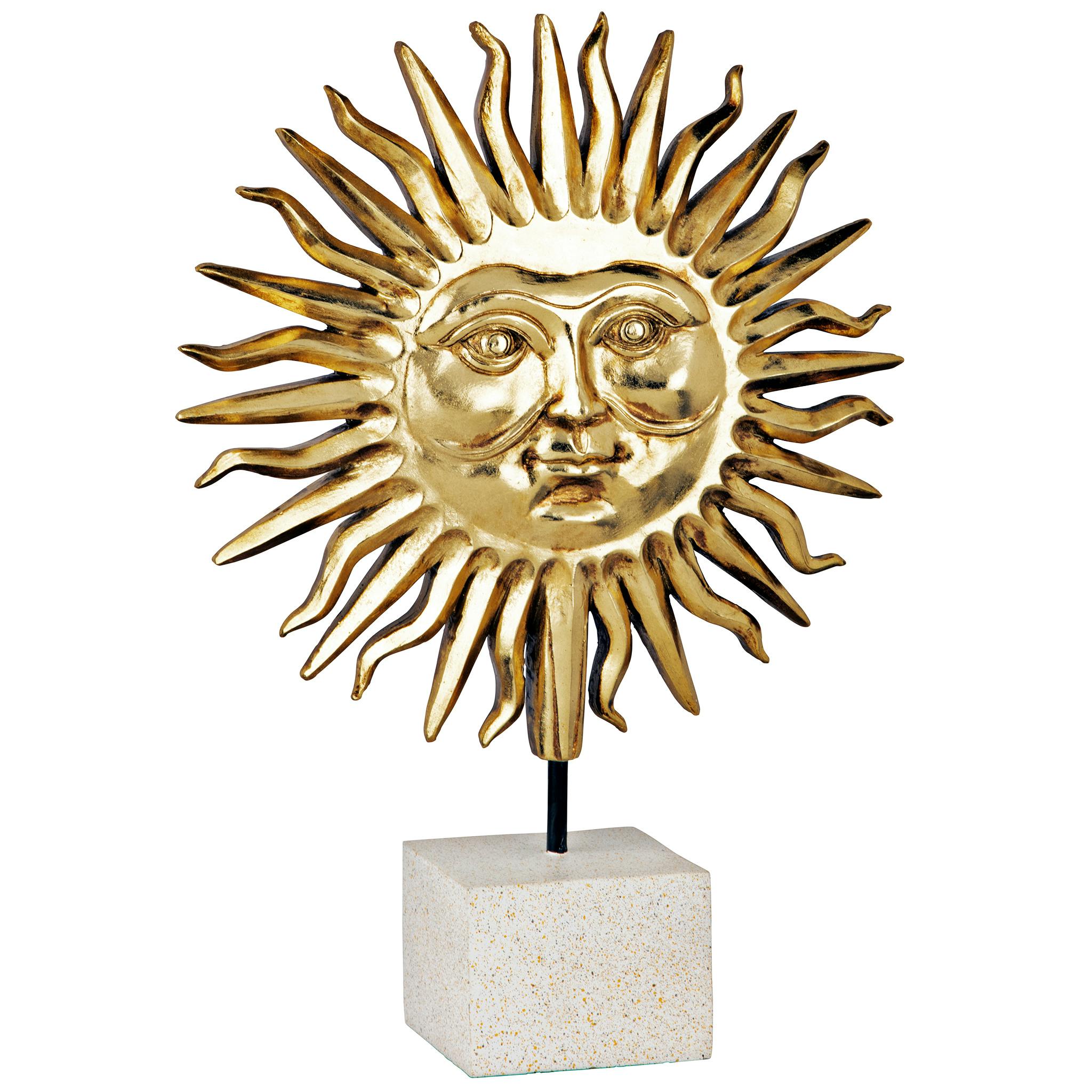 Golden Life Force Sun Statue