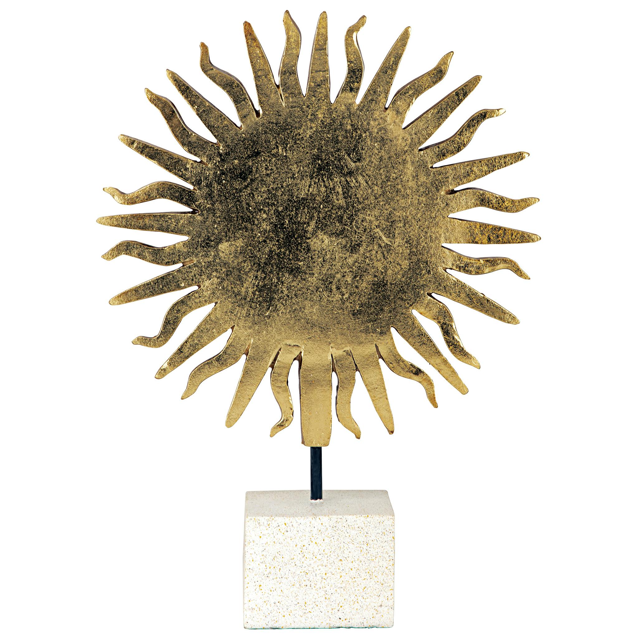 Golden Life Force Sun Statue