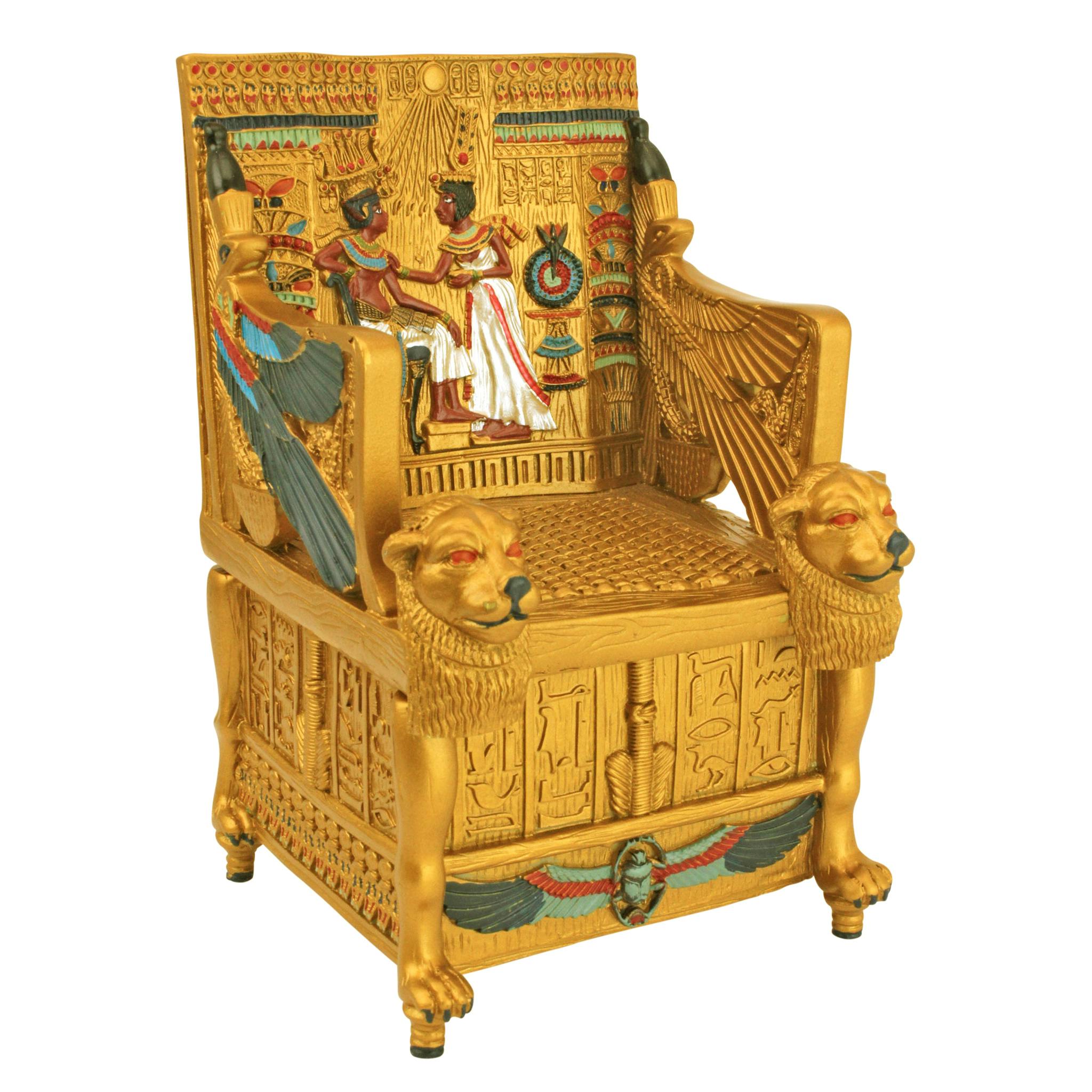 King Tut's Golden Throne Treasure Box