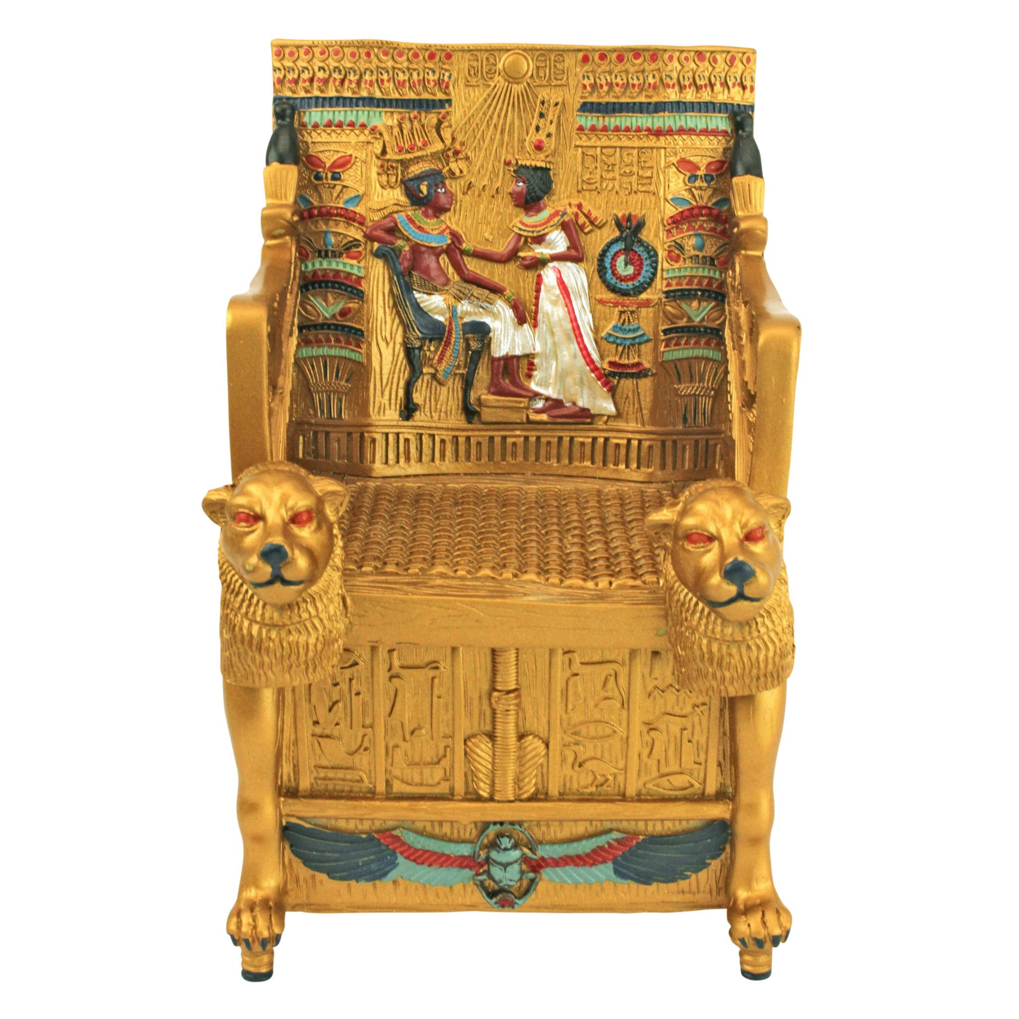 King Tut's Golden Throne Treasure Box