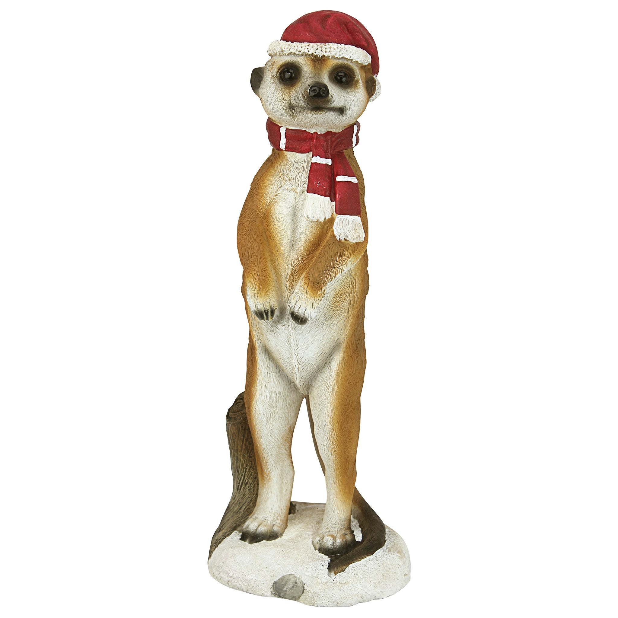 Merry Meerkat Holiday Greeter Statue: Set of Two