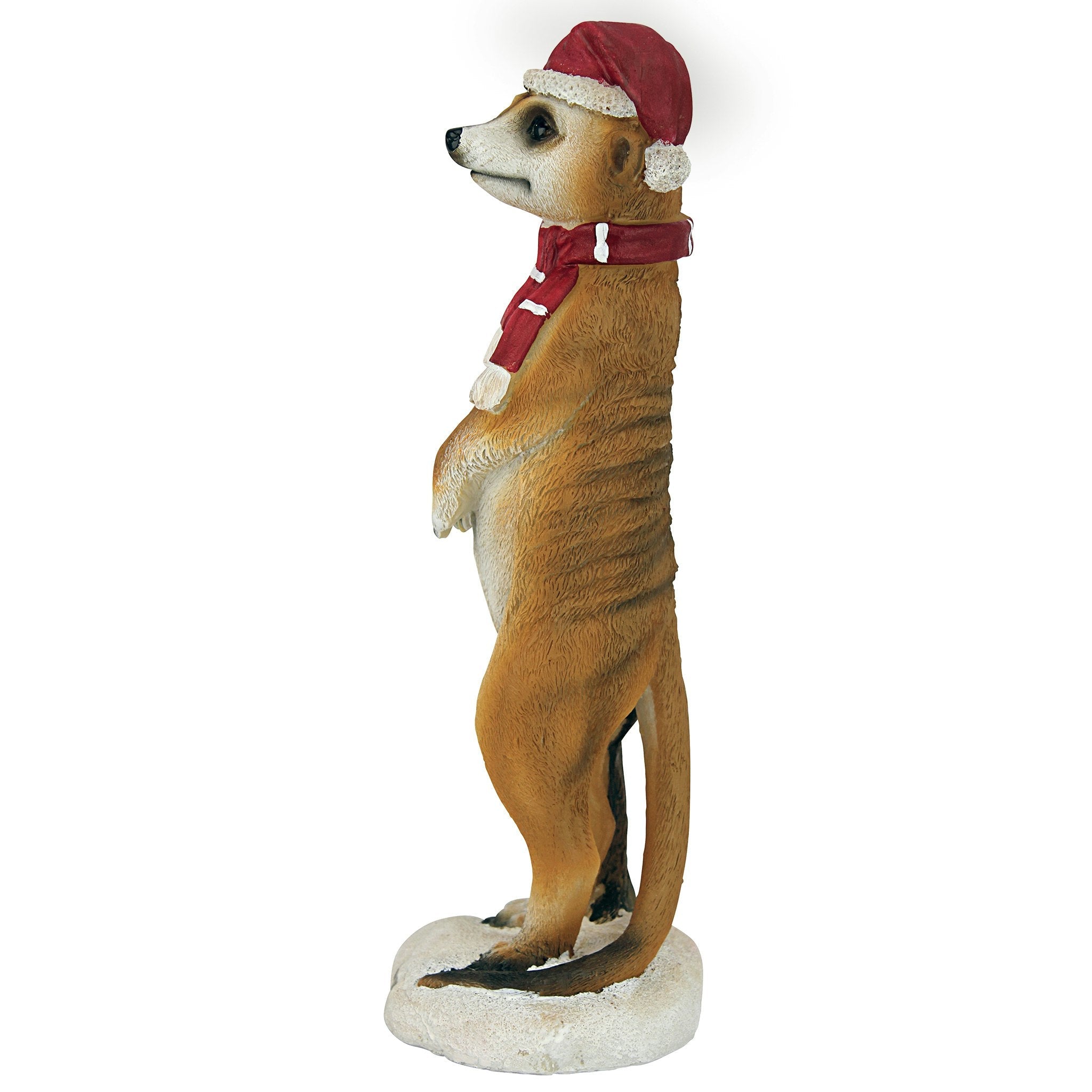 Merry Meerkat Holiday Greeter Statue: Set of Two