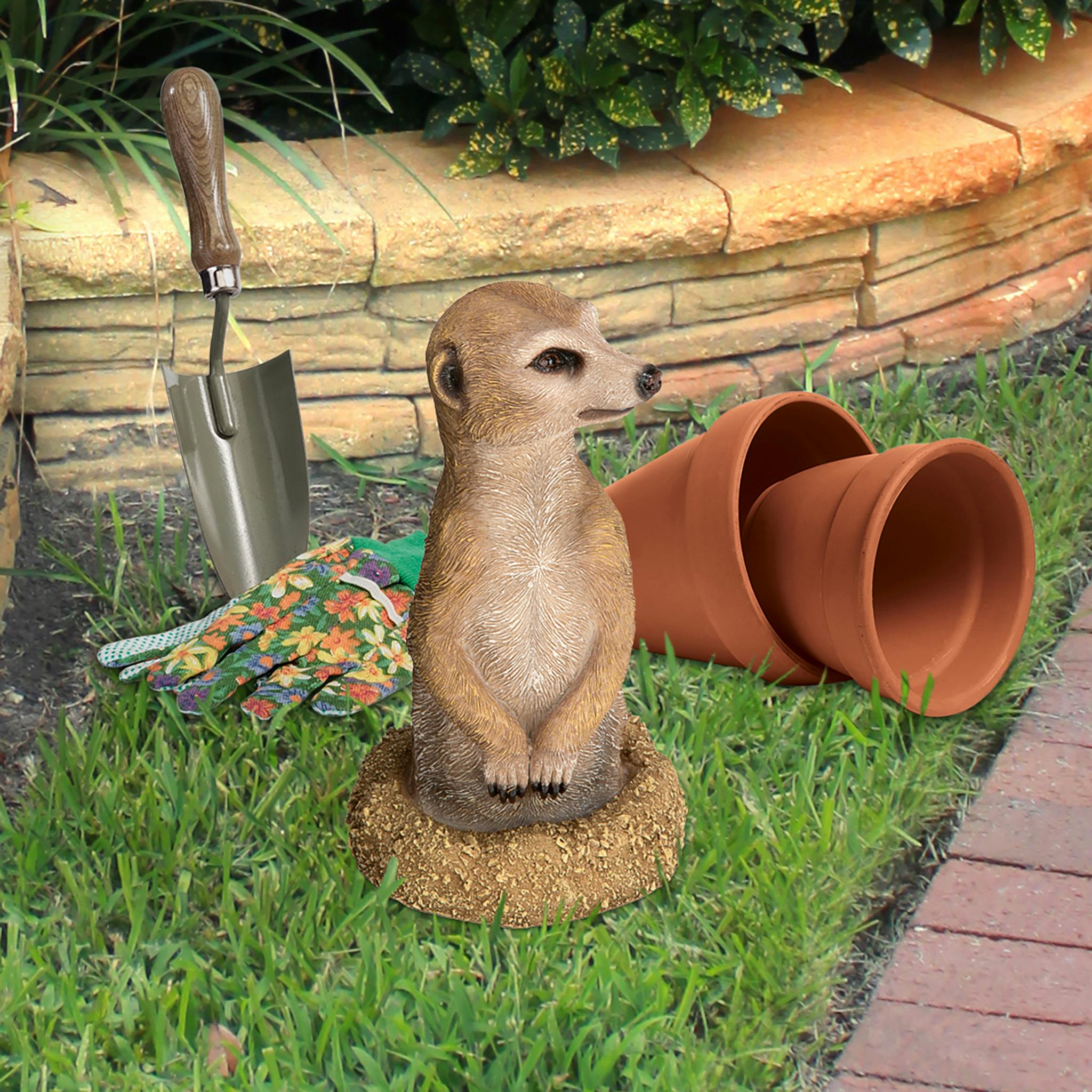 Hole in One African Meerkat Garden Statue