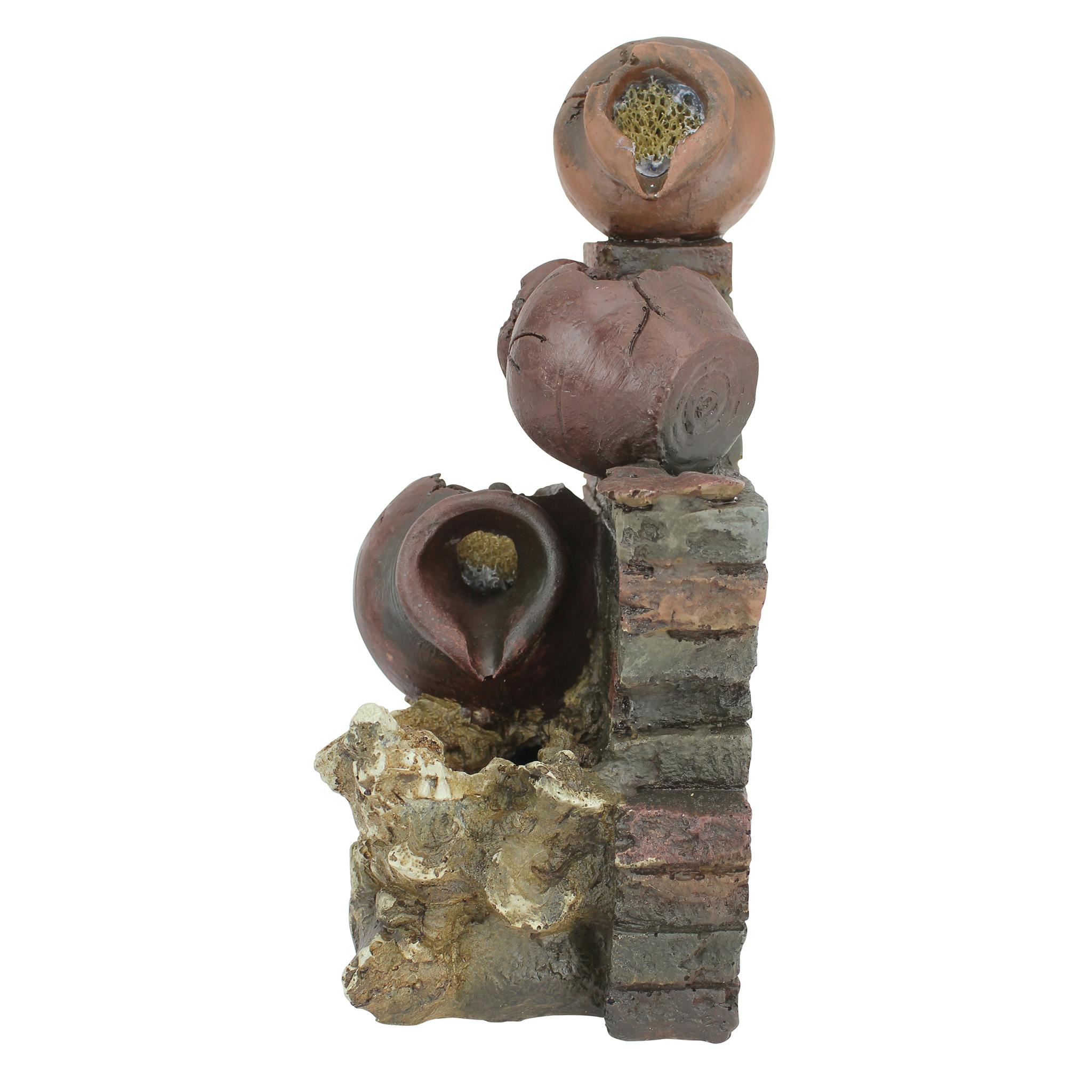 Villa La Piccolina Cascading Urns Illuminated Garden Fountain
