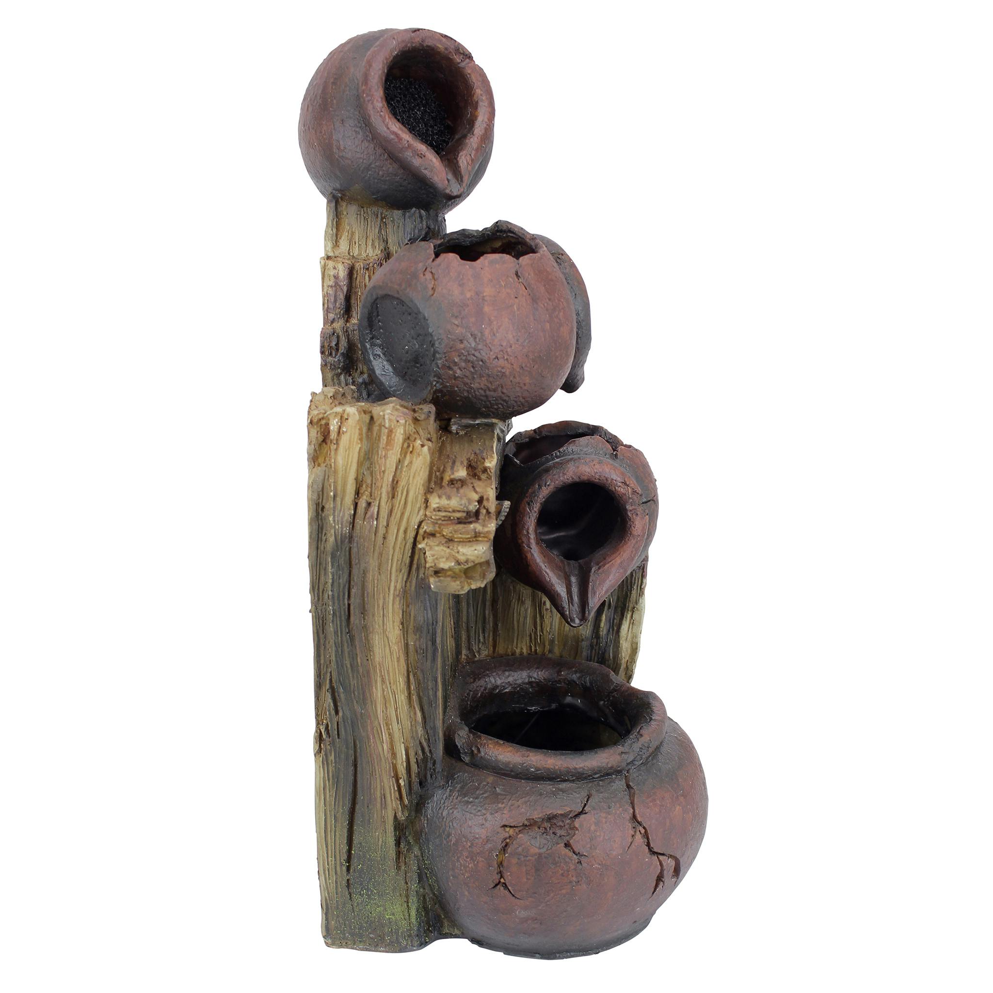Casa Chianti Cascading Urns Illuminated Garden Fountain