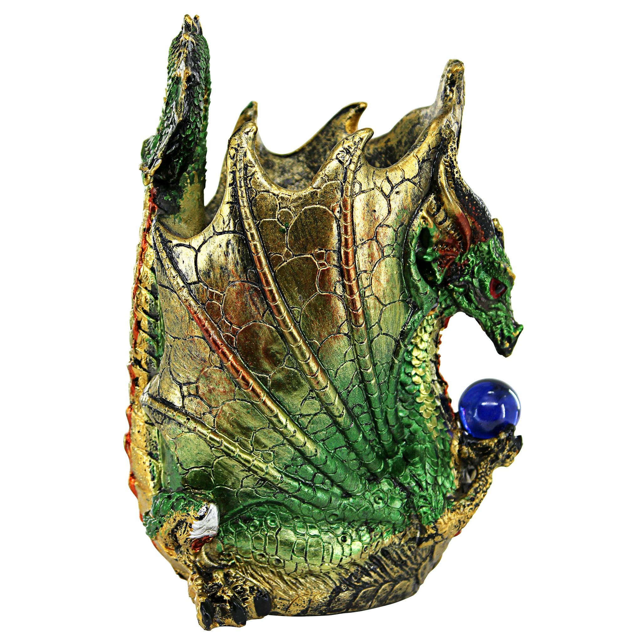 Escritoire the Dragon Desk Accessory Sculpture: Set of Two