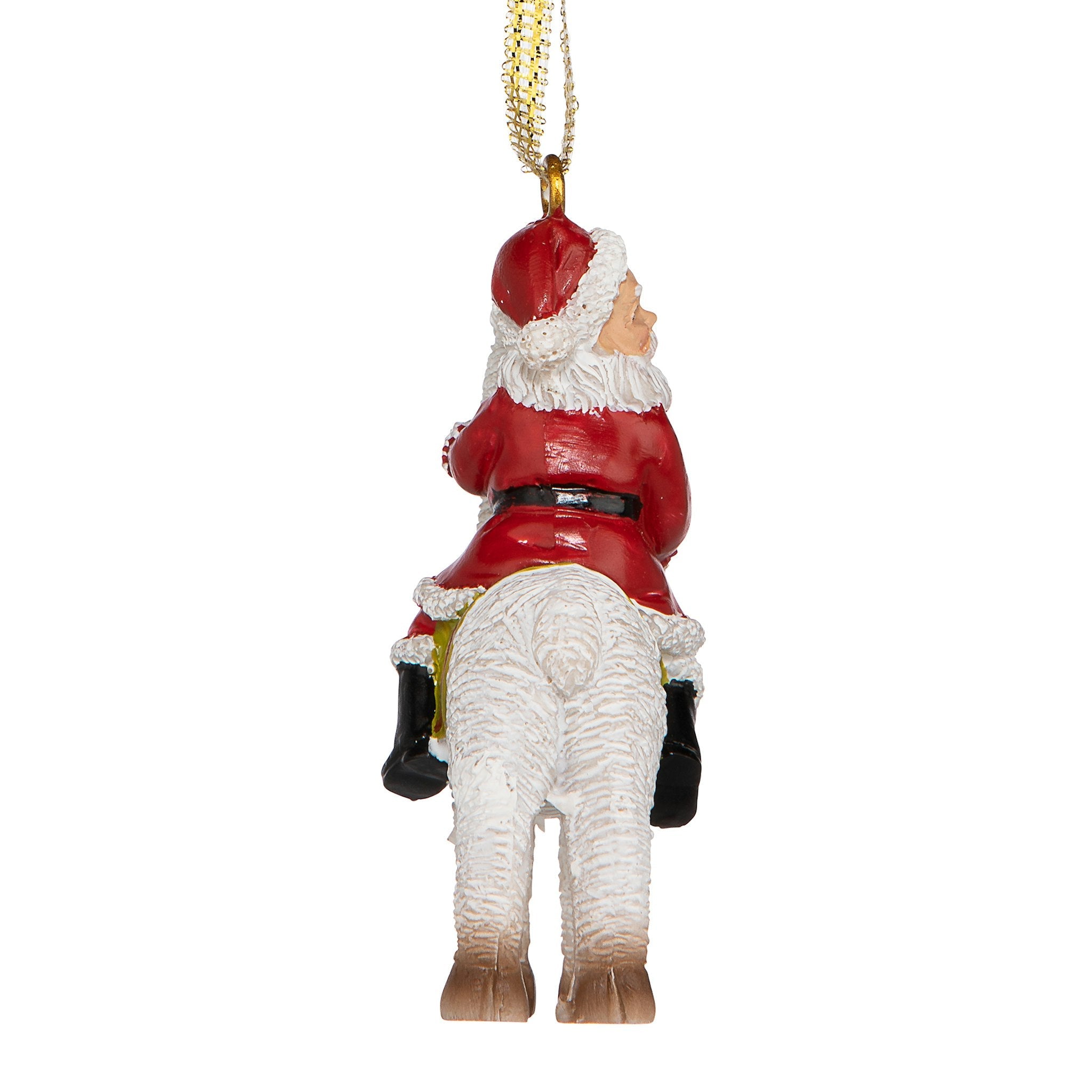 Santa's New Xmas Ride Llama Holiday Ornament: Set of Three