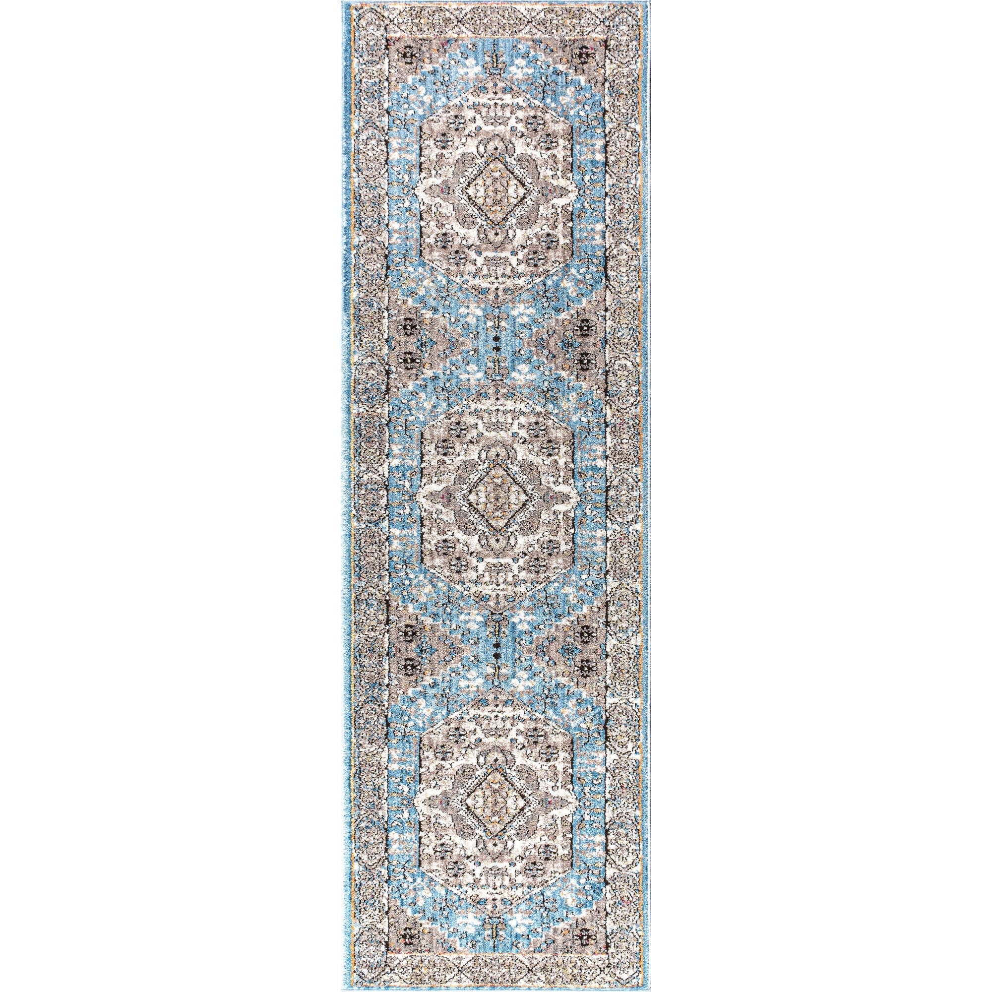 Kesan Vintage Medallion Runner Rug