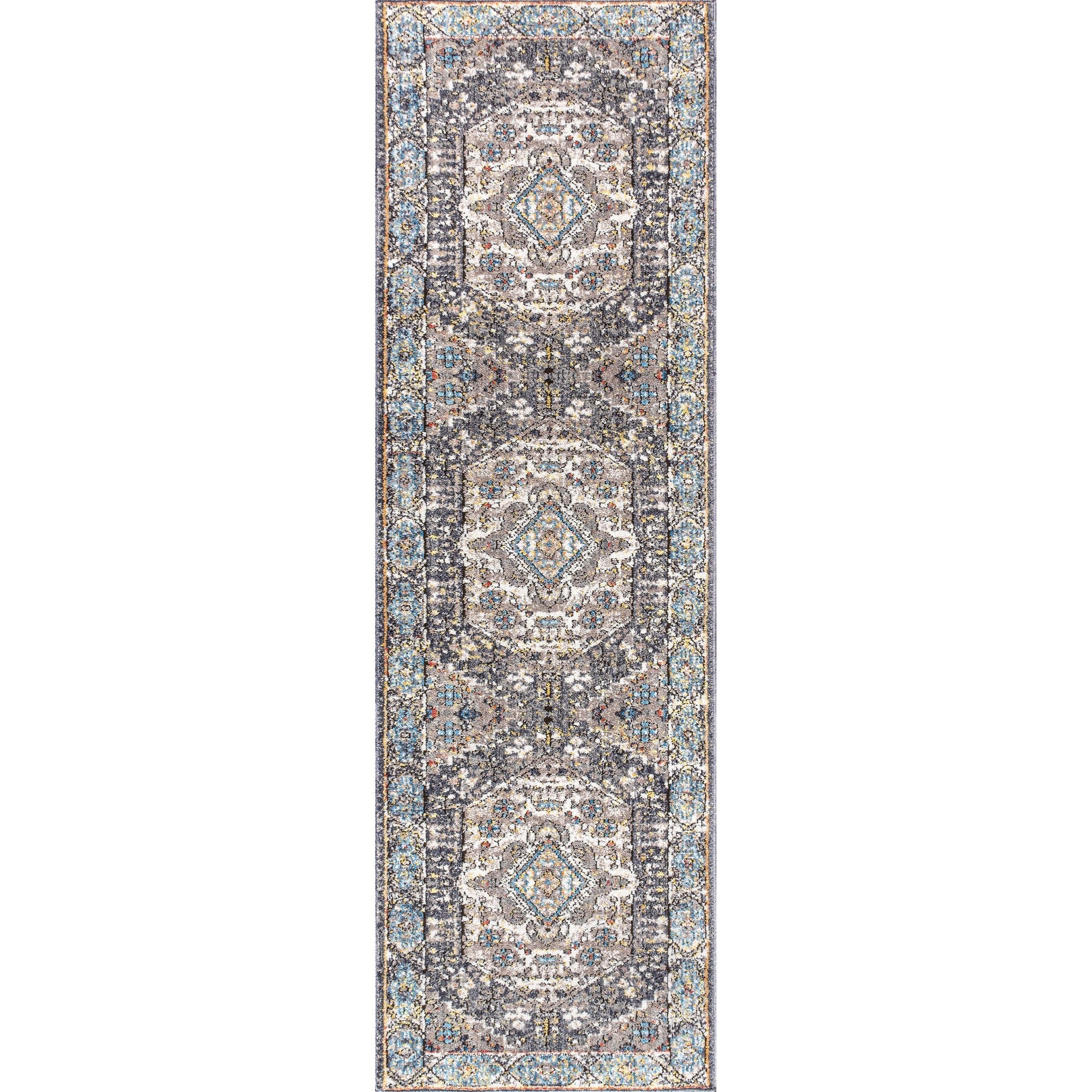 Kesan Vintage Medallion Runner Rug