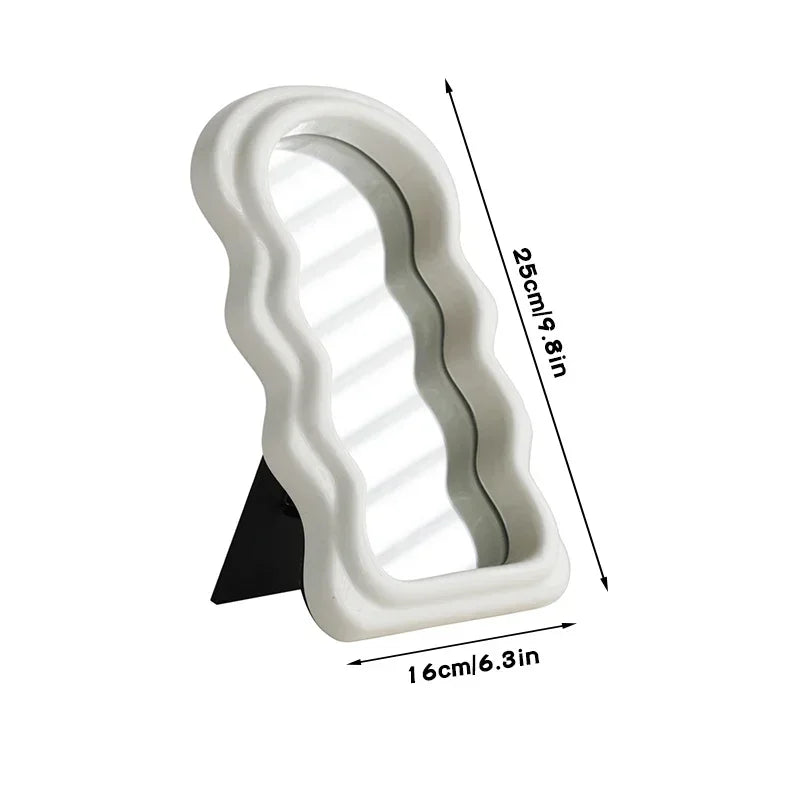 Mini Wavy Decorative Standing Mirror