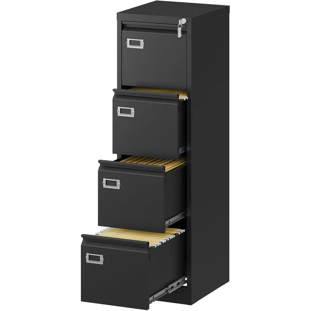 4-Drawer Metal File Cabinet with Lock