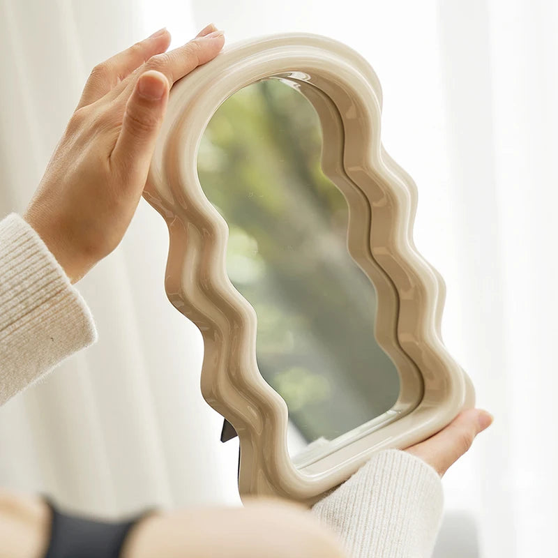 Mini Wavy Decorative Standing Mirror