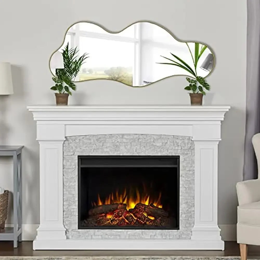 Irregular Cloud Mirror – Gold Wall Decor