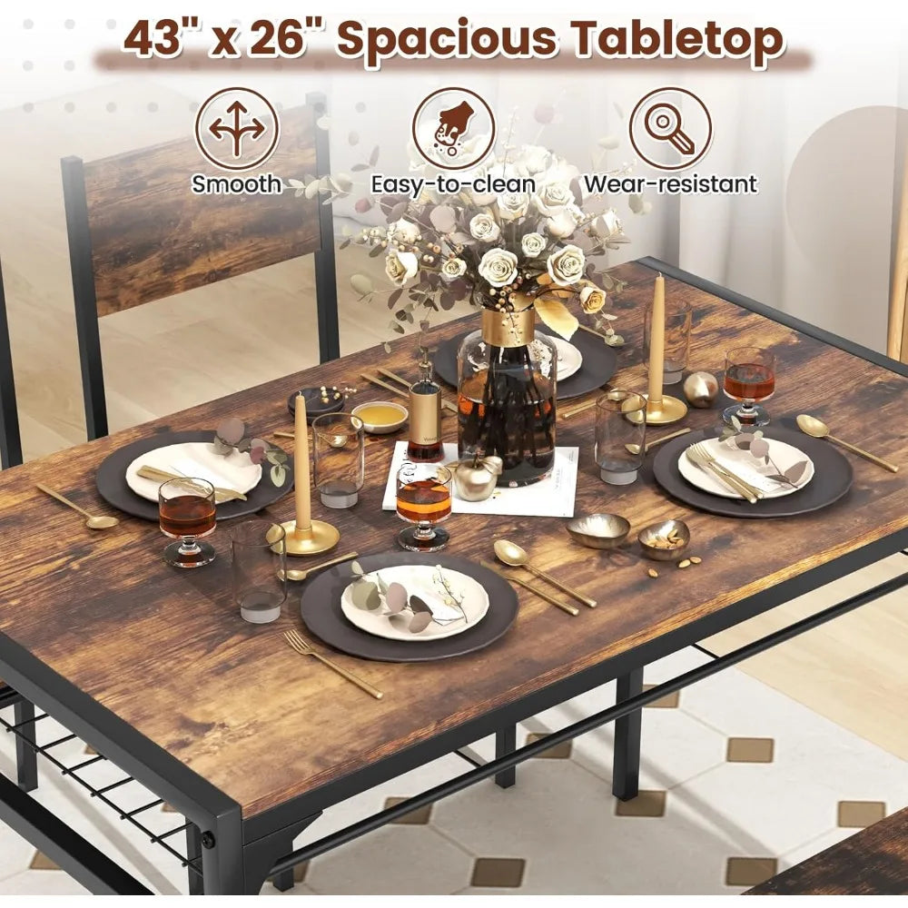 4 Pieces Dining Table Set