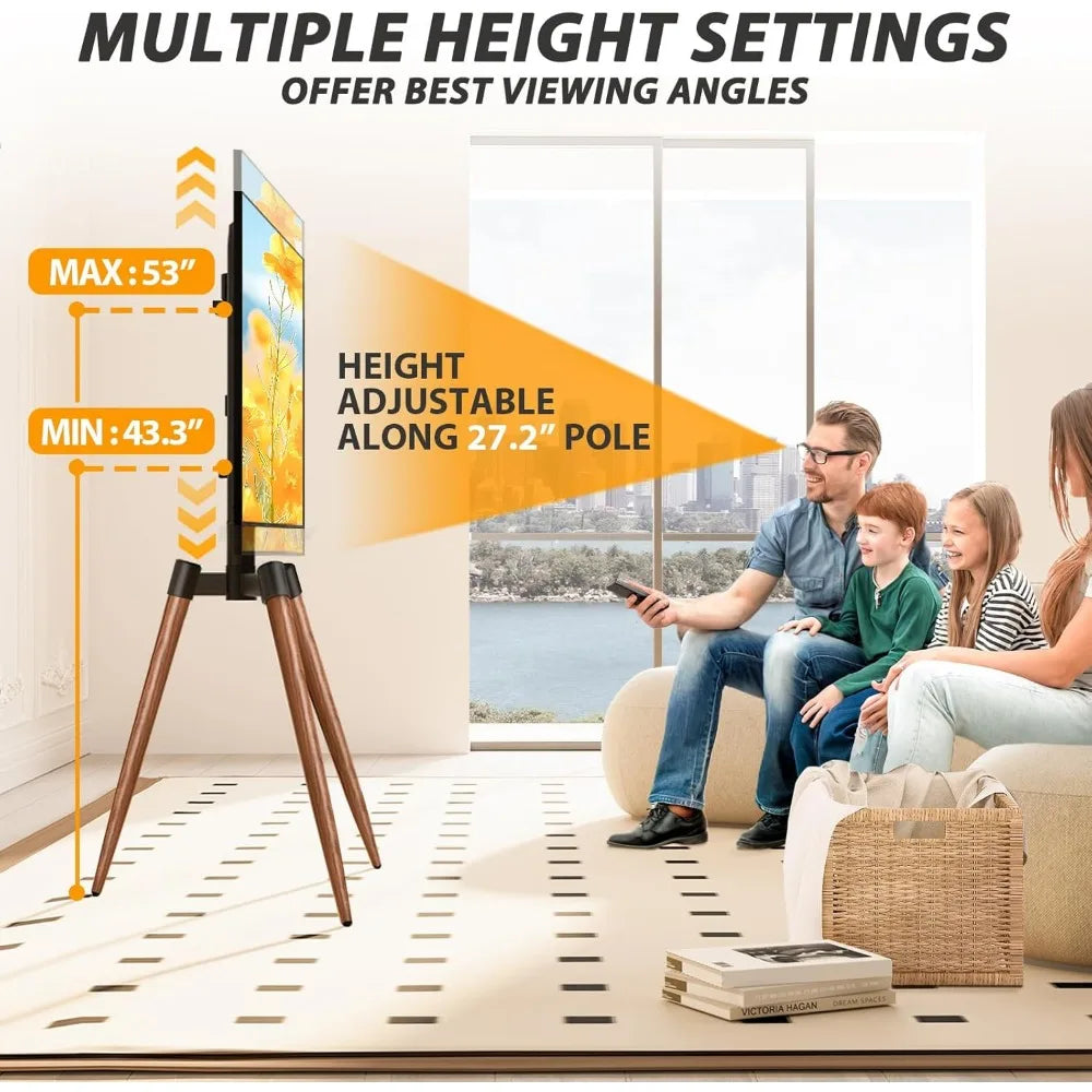Height Adjustable TV Floor Stand