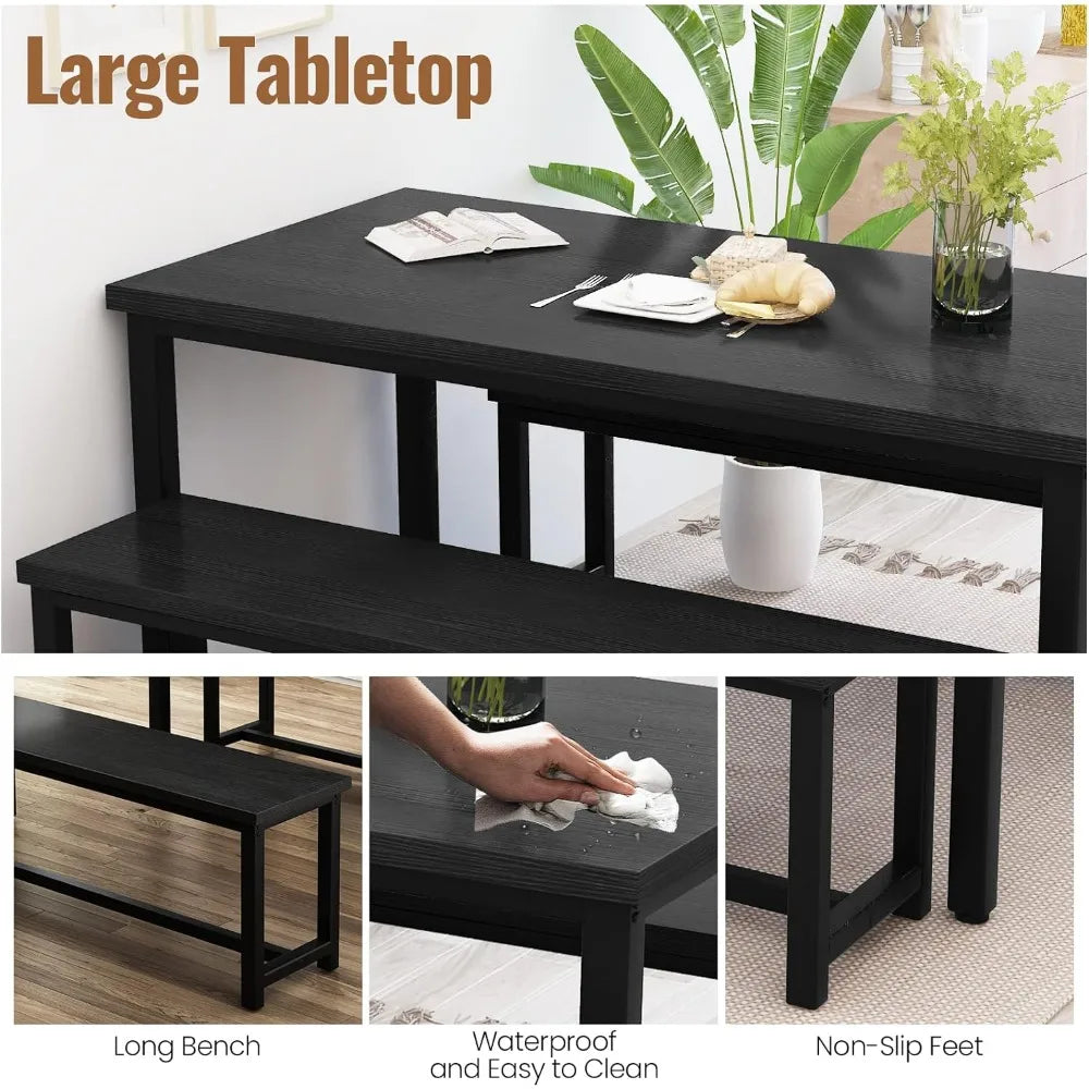 3 Piece Farmhouse Dining Room Table