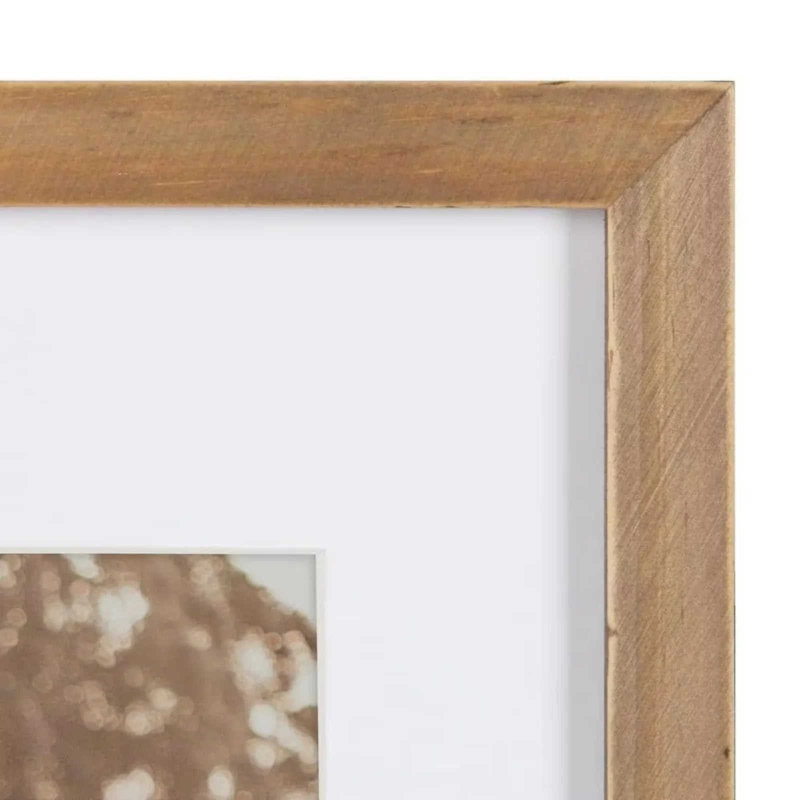 11 x 14 Matted to 8 x 10 Rustic Brown Picture Frame (Set of 4)
