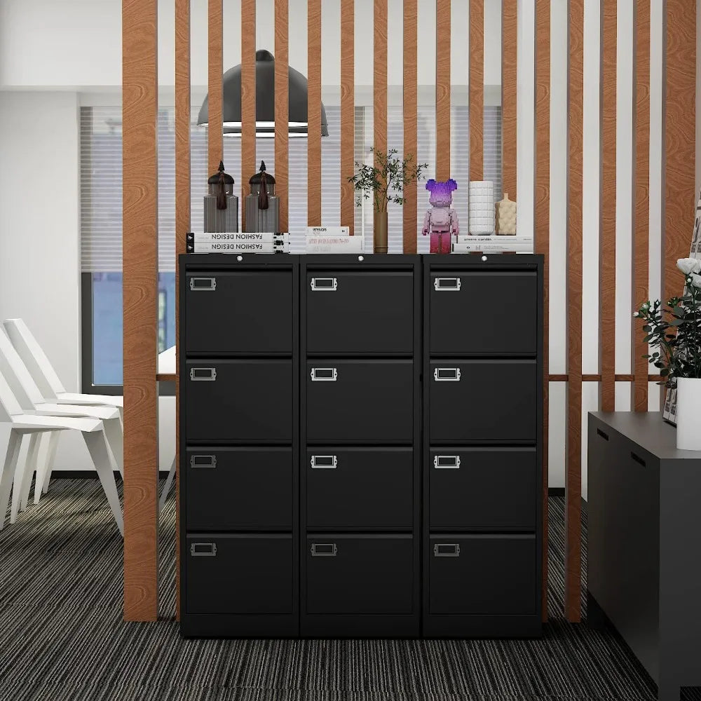 4-Drawer Metal File Cabinet with Lock