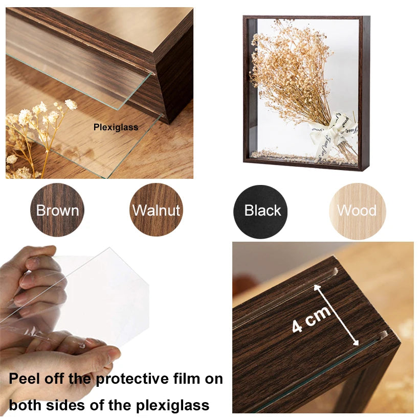 Transparent Shadow Box Frame for Crafts & Memories
