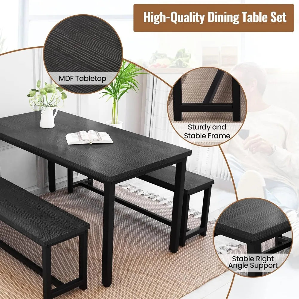 3 Piece Farmhouse Dining Room Table