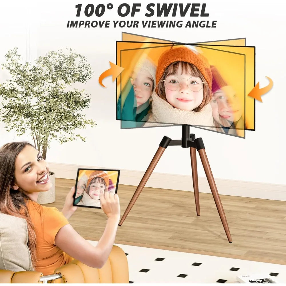 Height Adjustable TV Floor Stand