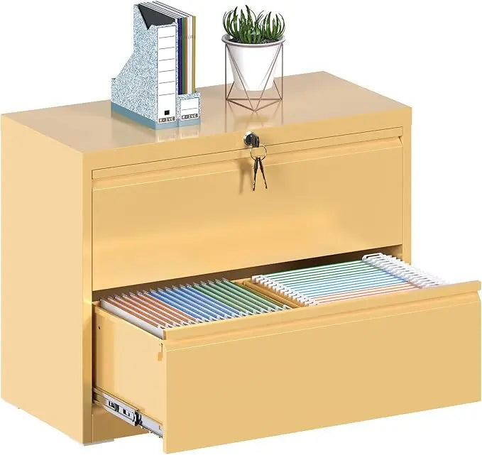 2-Drawer Wide Metal Filing Cabinet