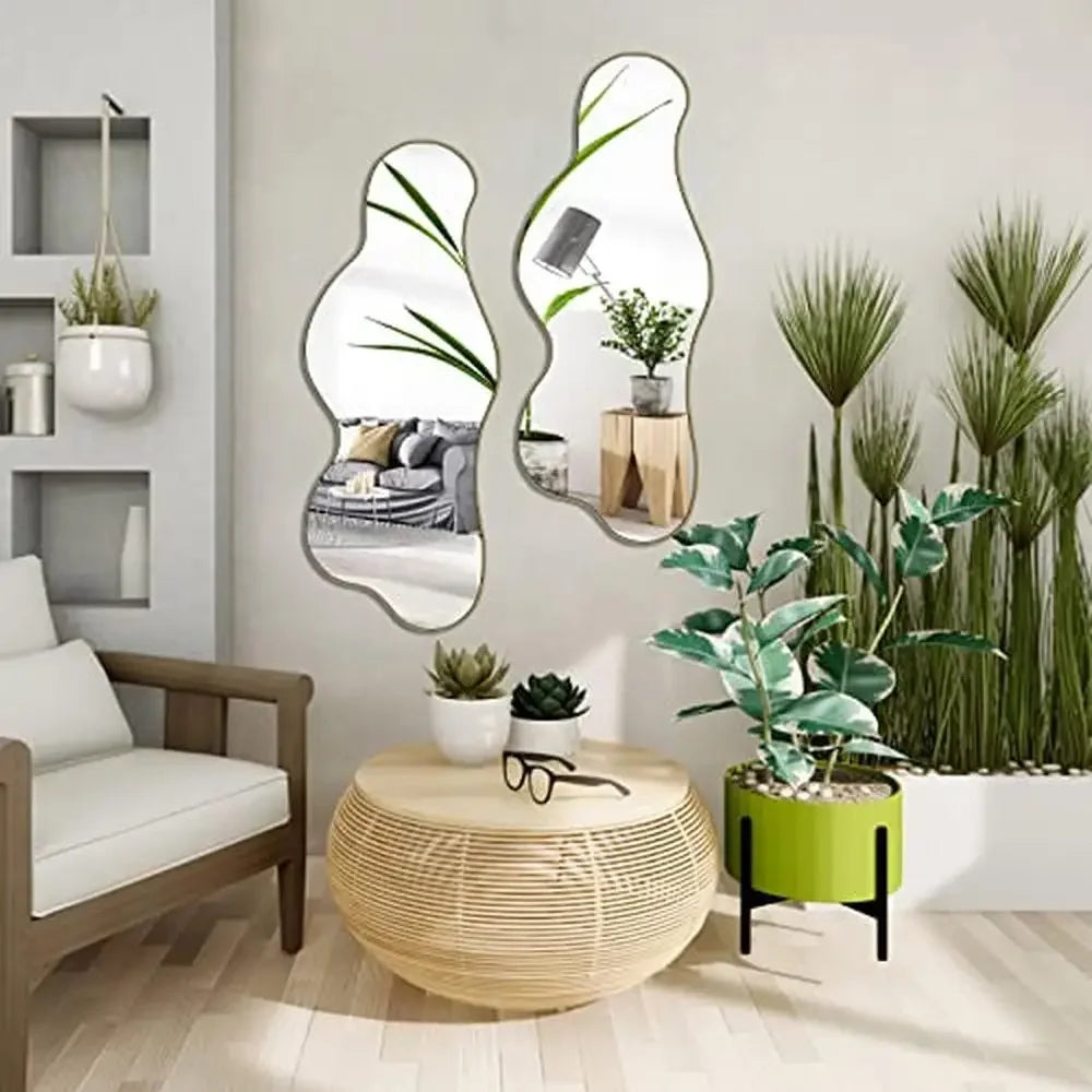 Irregular Cloud Mirror – Gold Wall Decor
